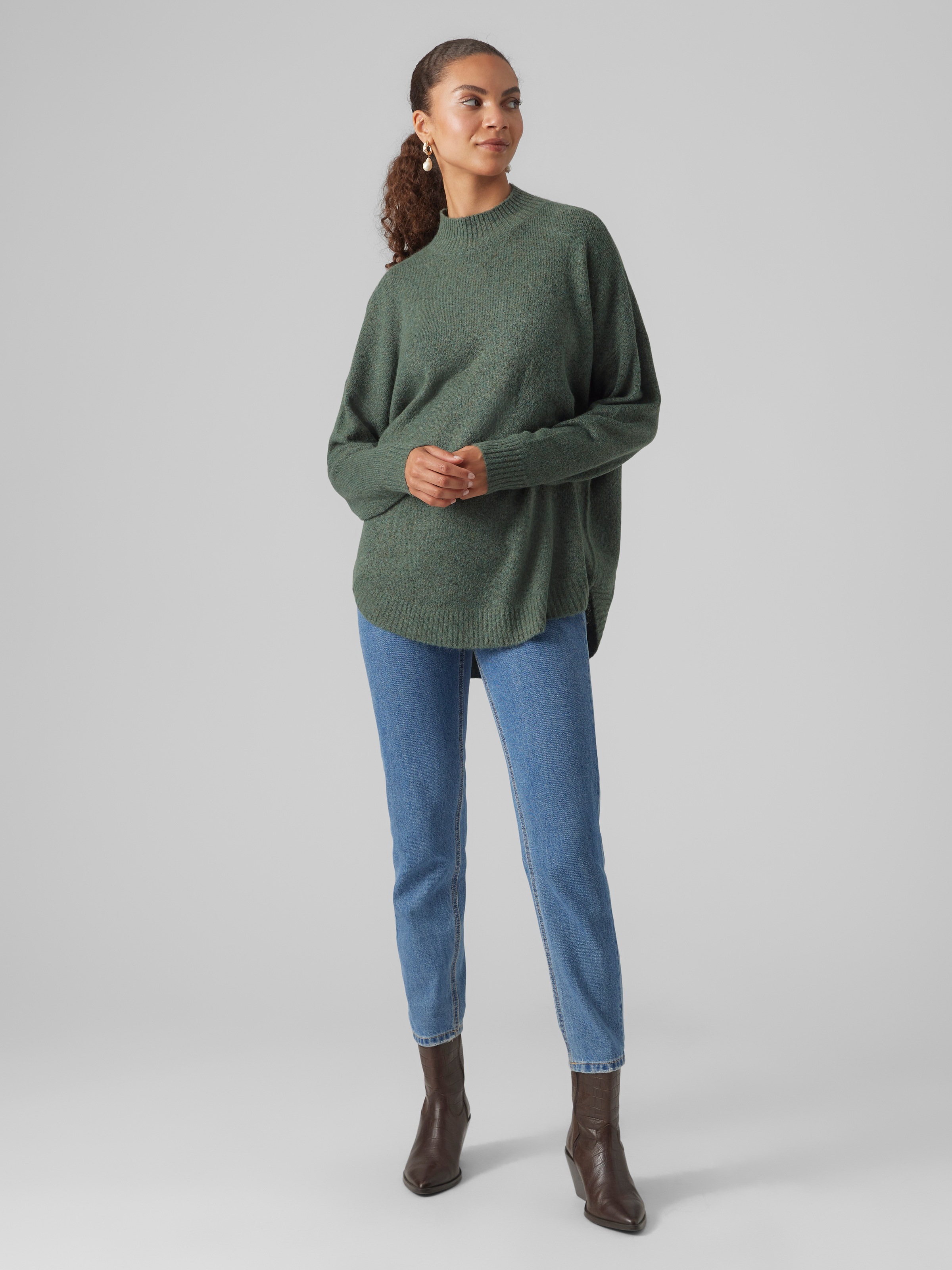 Thumbnail - Vero Moda Strickpullover "VMPLAZA LS HIGHNECK LONG PULLOVER GA BOO"