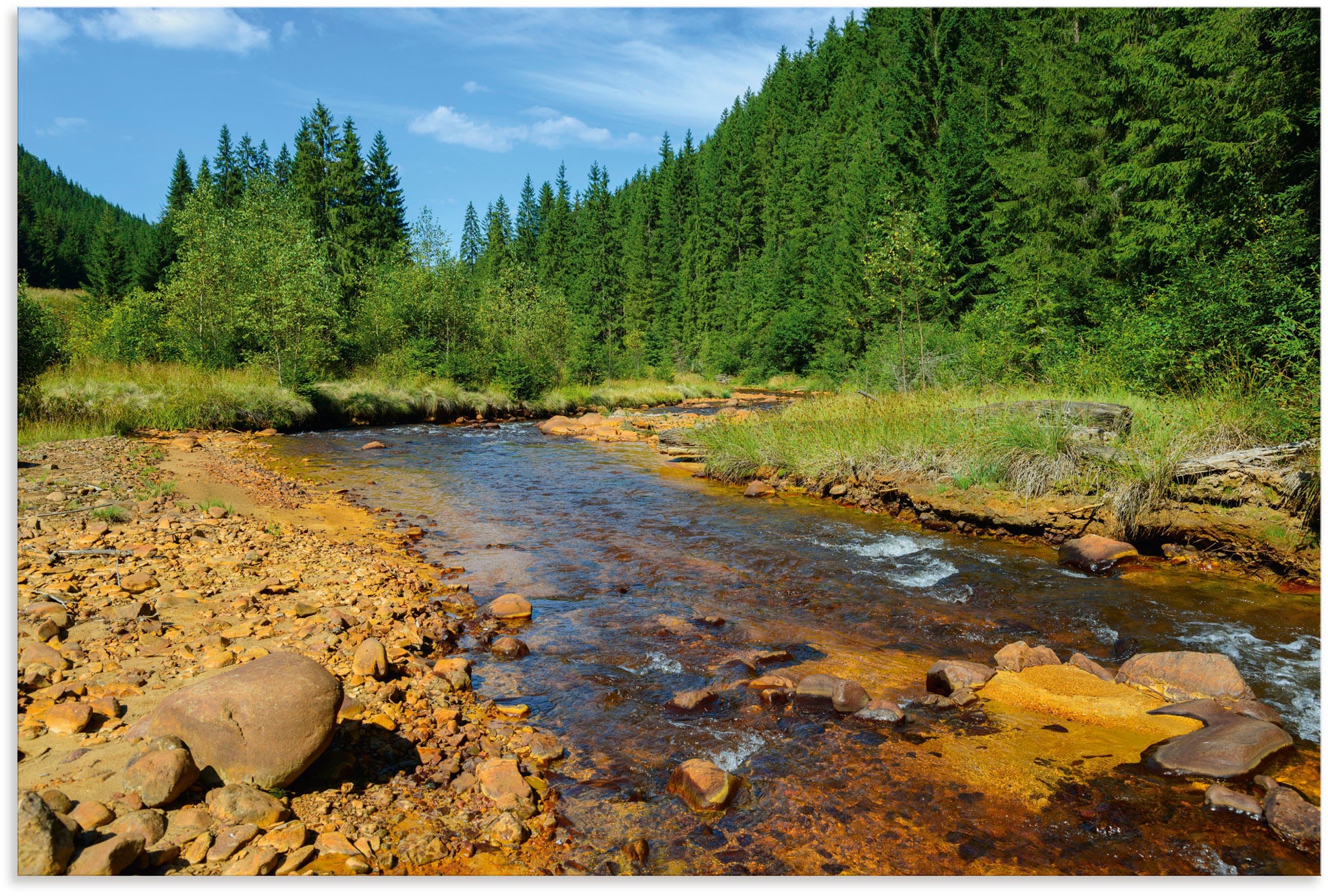 Artland Wandbild "Fluss Neagra, Caliman-Nationalpark", Gewässer, (1 St.), als Alubild, Outdoorbild, Poster in verschied.