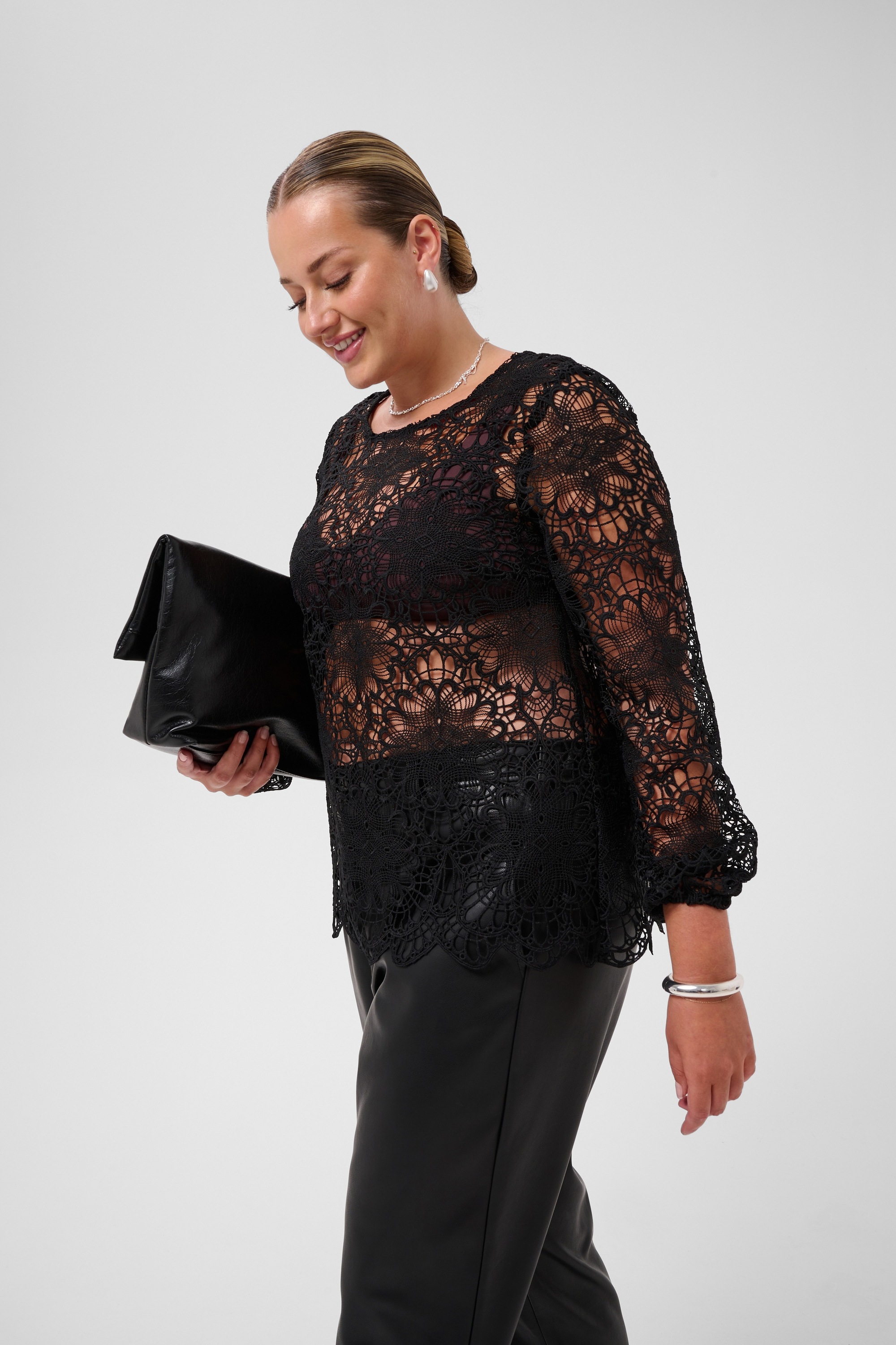 KAFFE Curve Langarmbluse »KAFFE Curve Bluse langarm KCgloria«