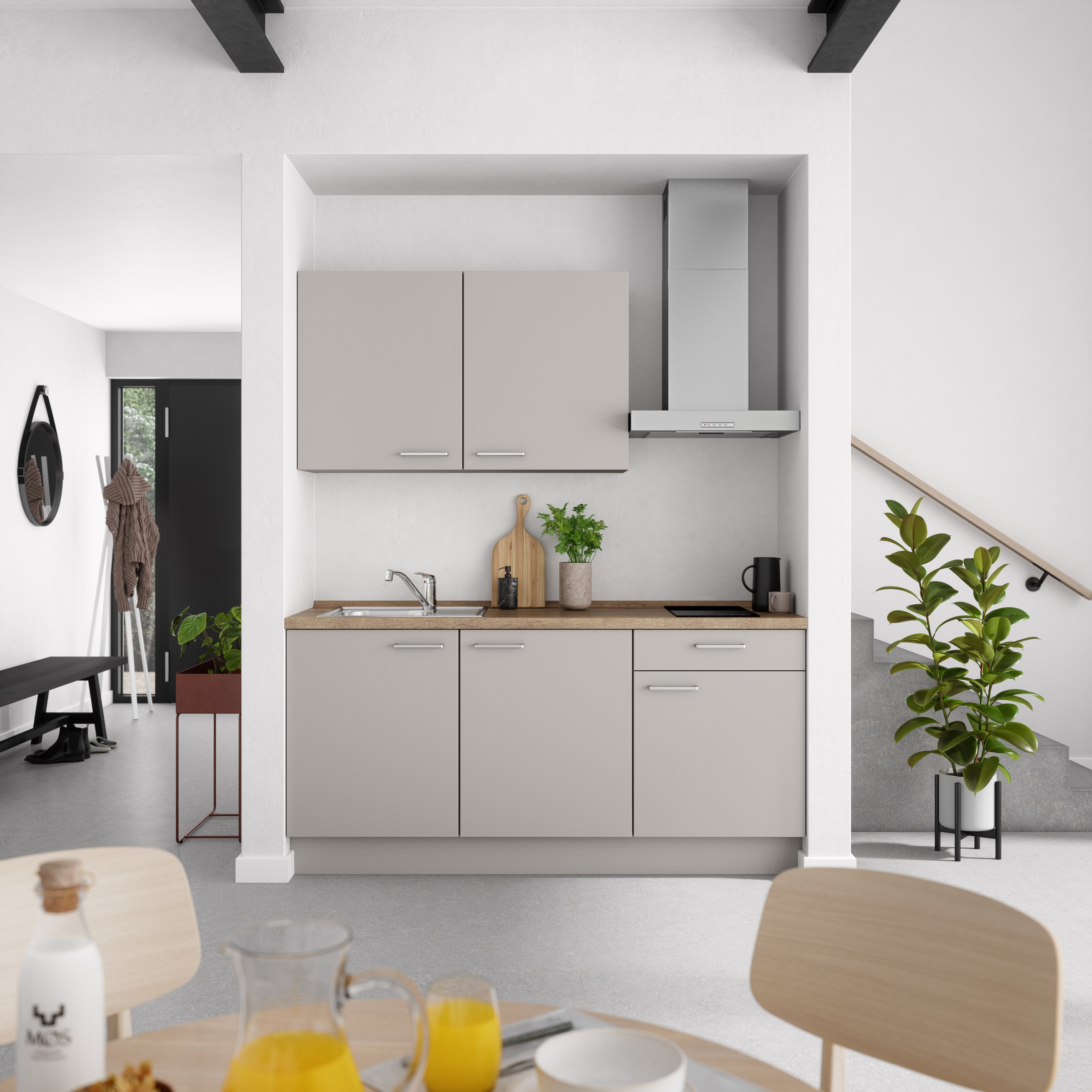 nobilia® Küchenzeile »"Touch I"«, vormontiert, Ausrichtung wählbar, Breite 180 cm, wahlw. mit E-Geräten