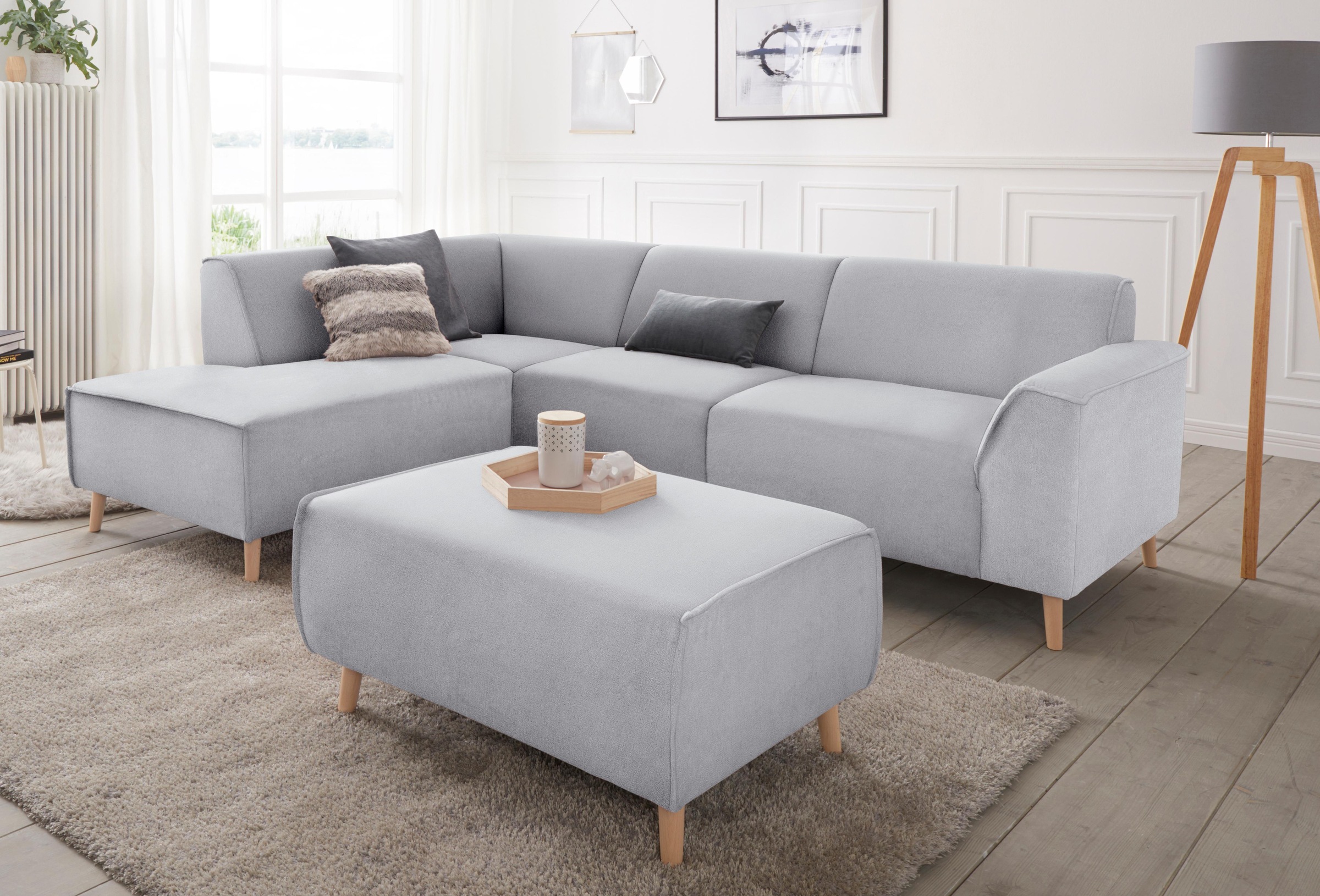 Home affaire Ecksofa "Janek Scandic Design, elegant und zeitlos, L-Form" mi günstig online kaufen