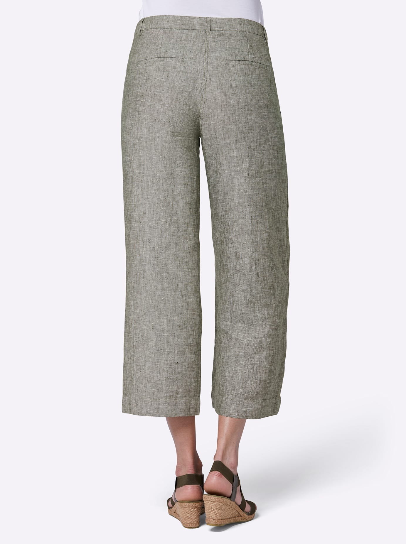 Creation L Linen Trousers Khaki Size 40 3