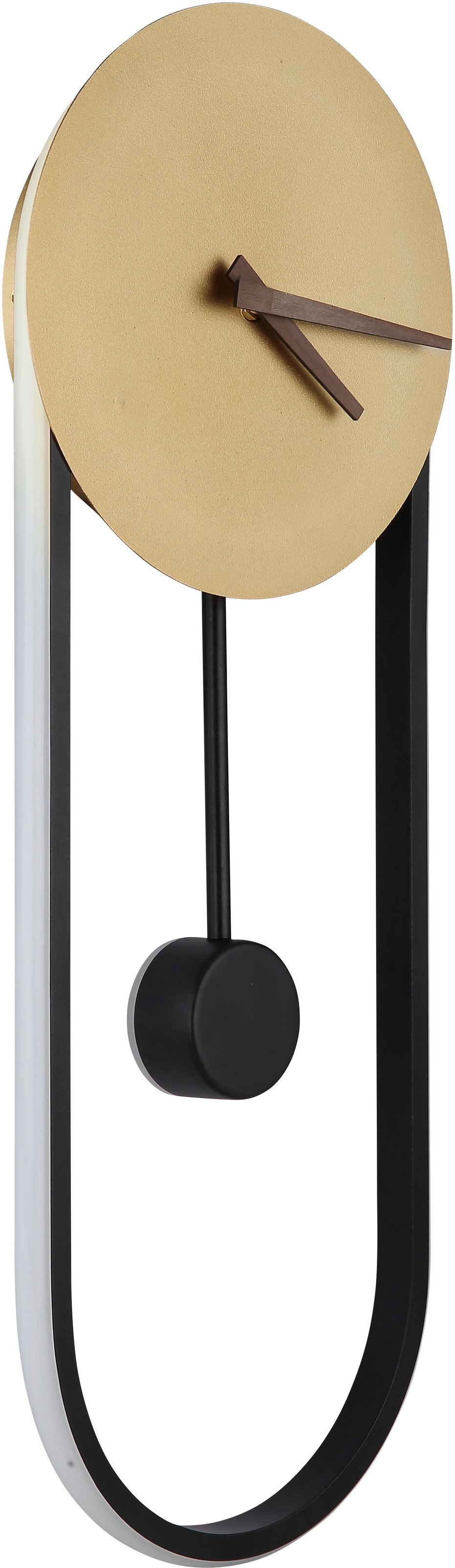 GLOBO LIGHTING Wandleuchte »SUSSY« LED-Modul 1 Stk. Warmweiß Uhr Wand goldfarben Hintergrundbeleuchtung 3000K