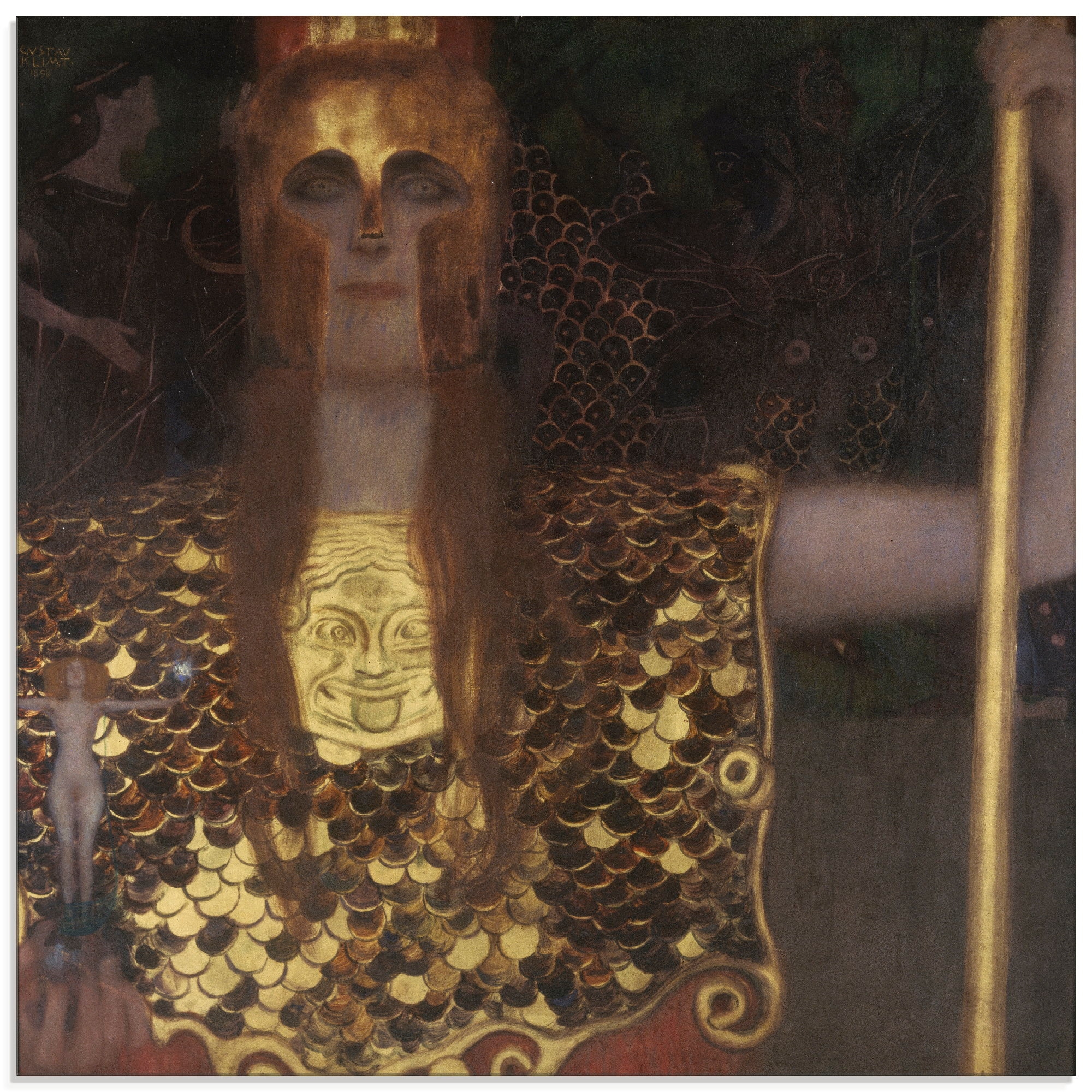 Artland Glasbild "Pallas Athene. 1898", klassische Fantasie, (1 St.), in verschiedenen Größen