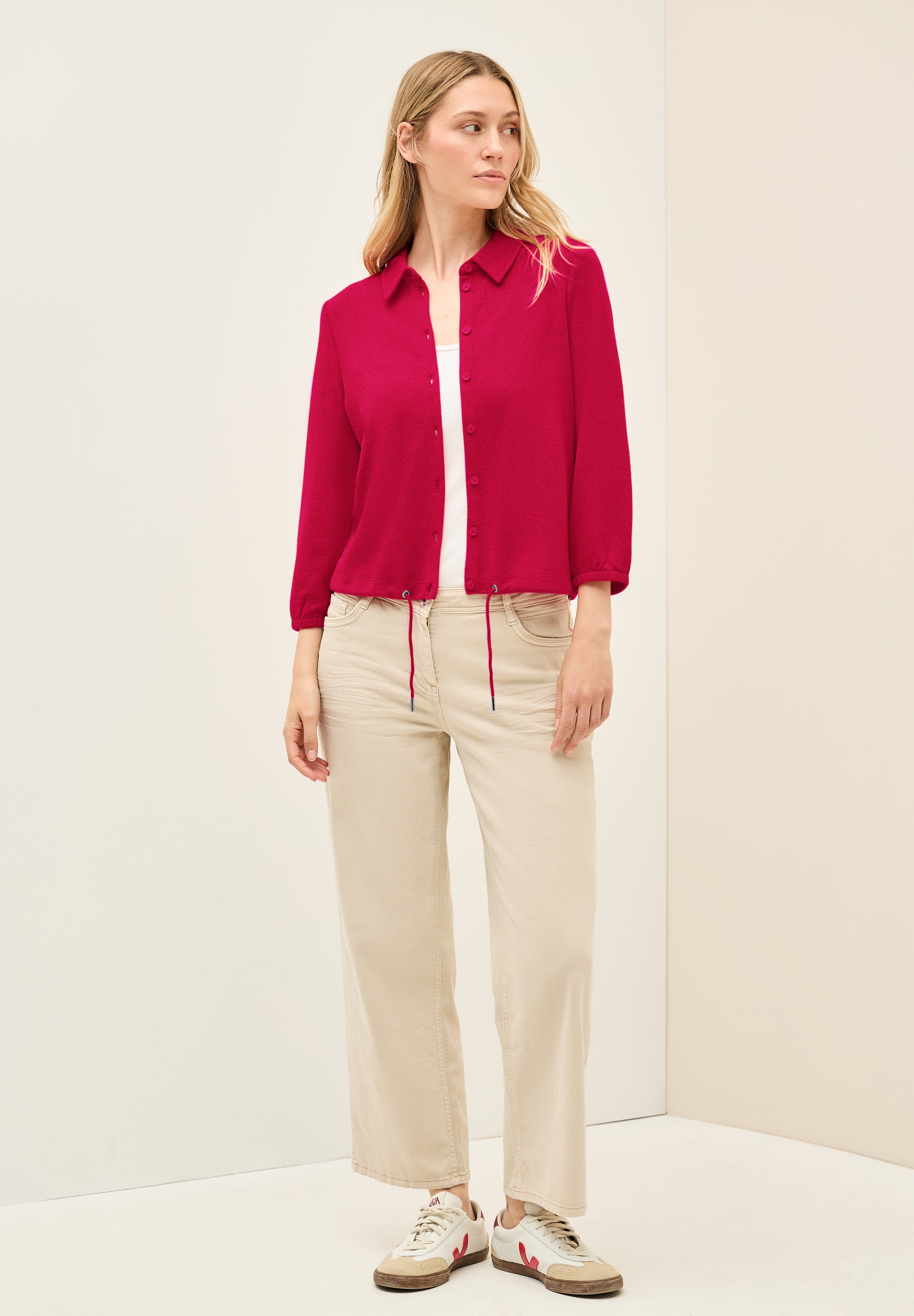 Thumbnail - Cecil Strickjacke kurz, mit Hemdblusenkragen und Knopfleiste