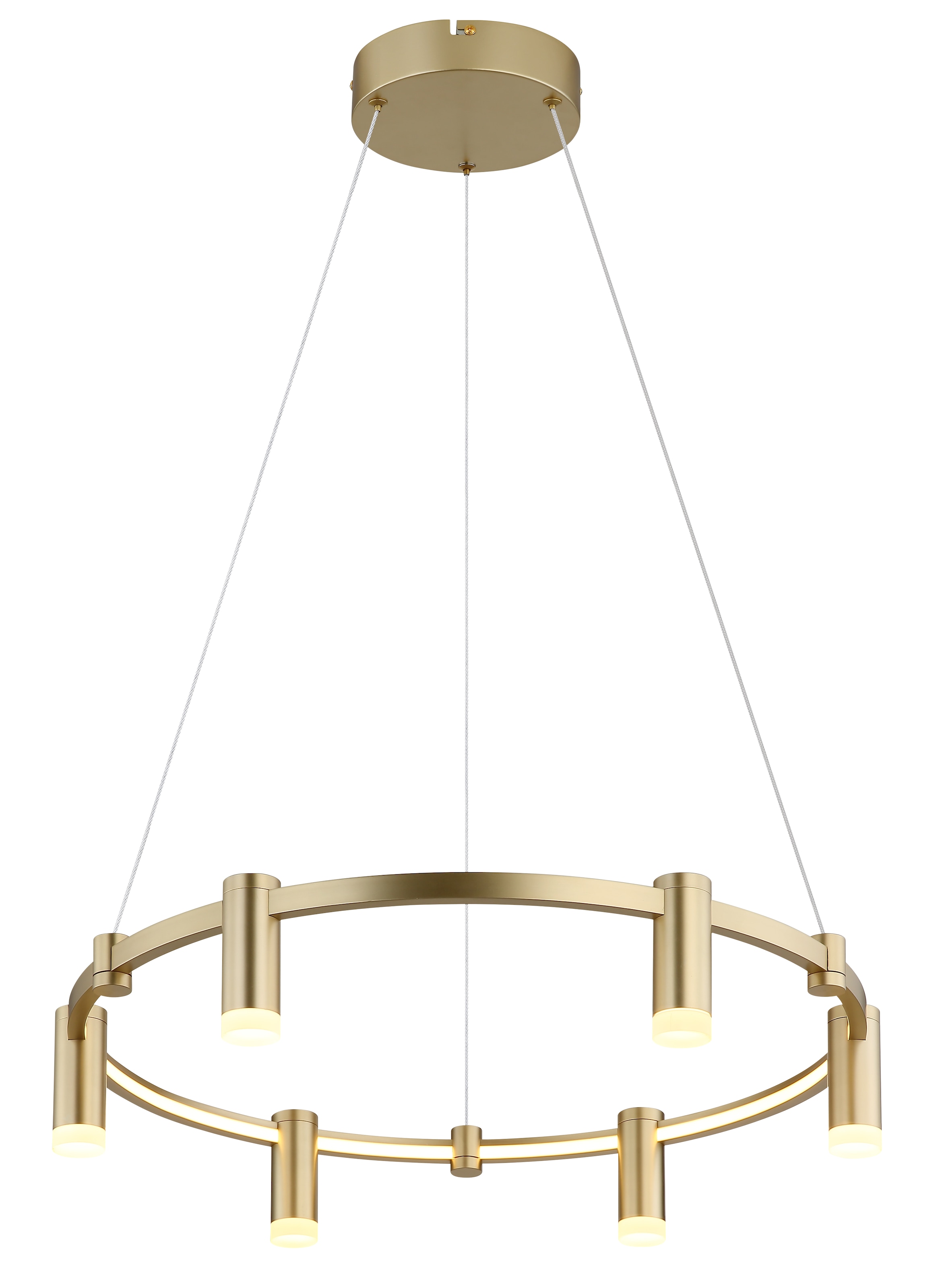 GLOBO LIGHTING Hängeleuchte »CASTELA« LED-Modul 1 Stk. Goldfarbene Hängeleuchte mit Acryl opal, Memoryfunktion, LED 58W