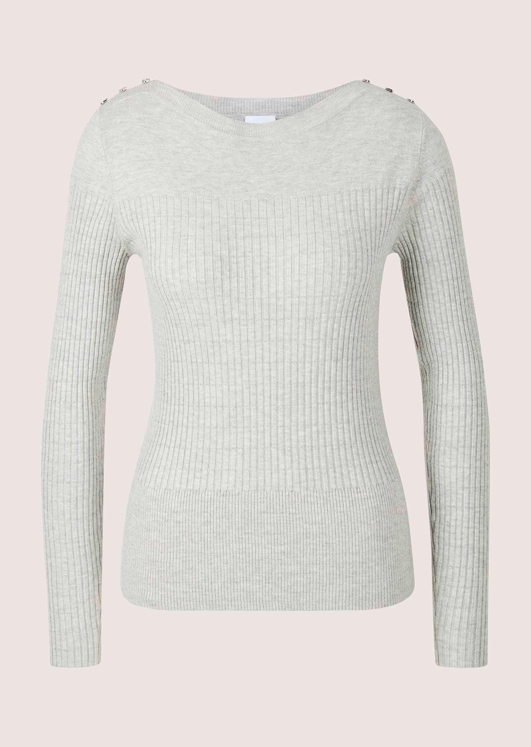 MADELEINE Longpullover "Strickpullover Glanzpullover mit Zierknöpfen" günstig online kaufen