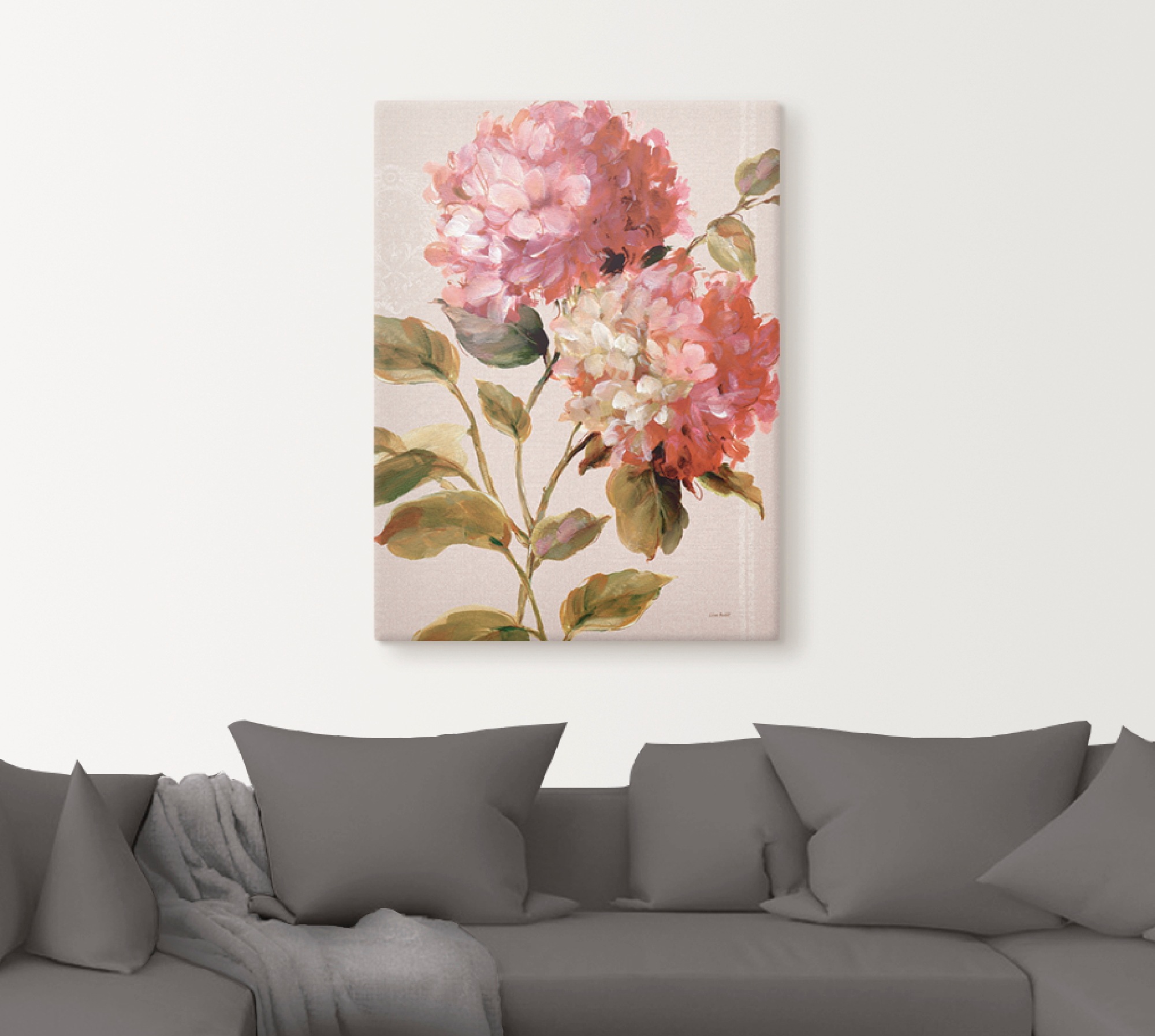 Artland "Harmonische Hortensien" Blumen 1 Stk. tlg. als Leinwandbild, Poste günstig online kaufen