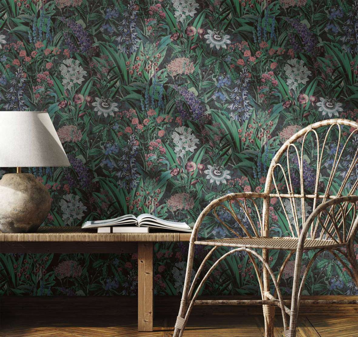 Marburg Vliestapete "Tapete Jungle Style" floral geprägt moderne Vliestapete für Wohnzimmer Schlafzimmer Küche
