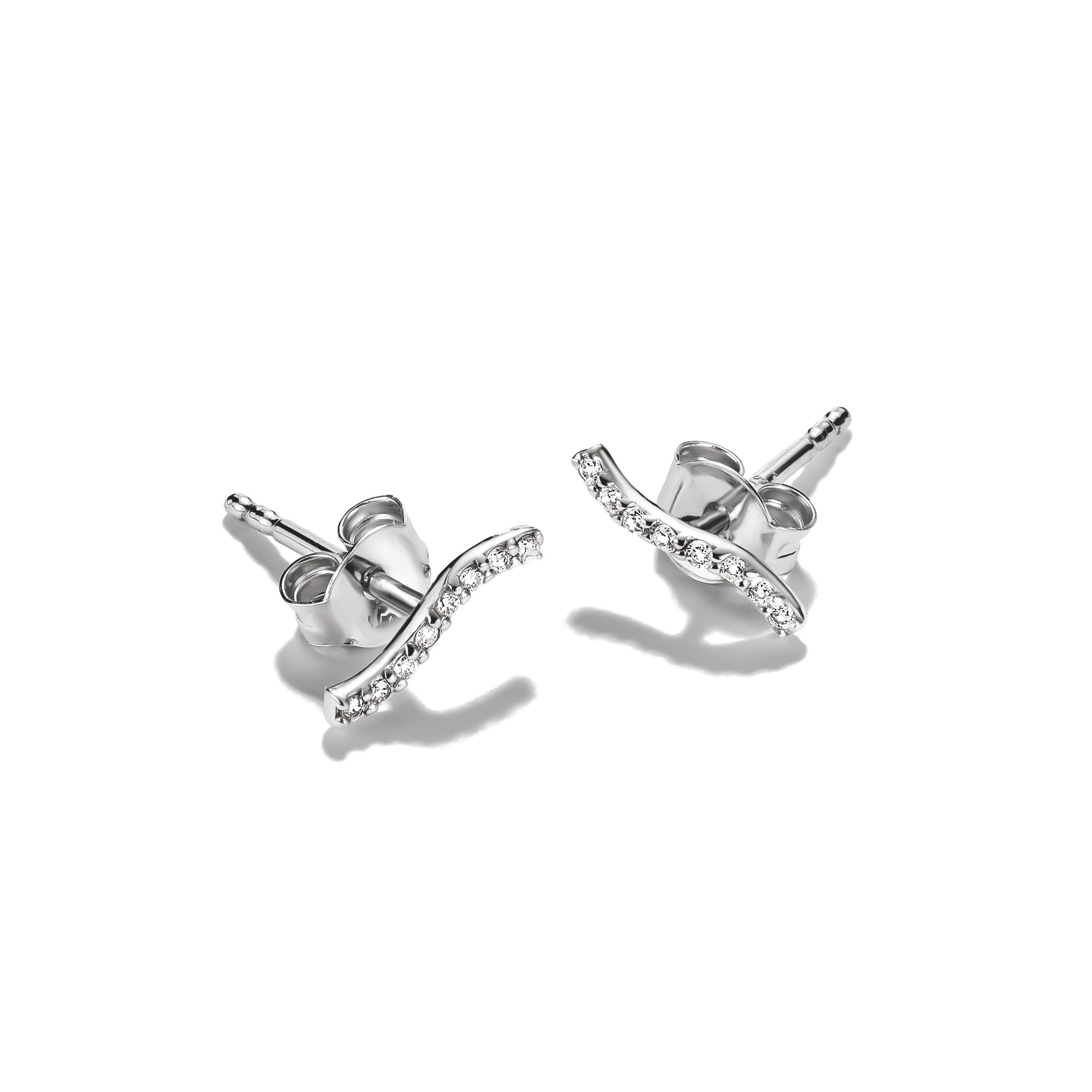 THOMAS SABO Paar Ohrstecker »geschwungen Silber« mit Zirkonia (synth.)