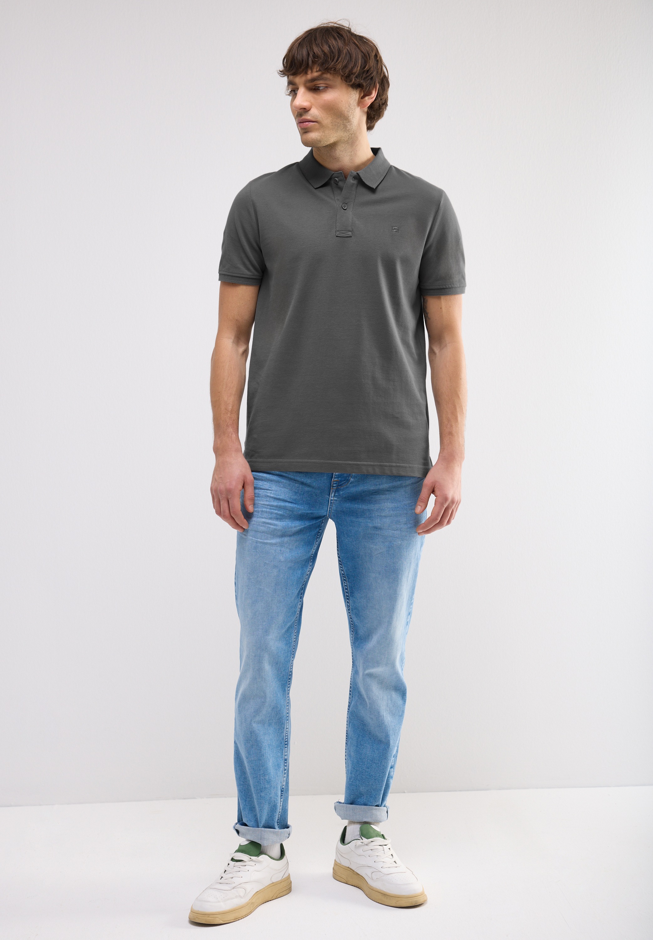 STREET ONE MEN Poloshirt, aus reiner Baumwolle