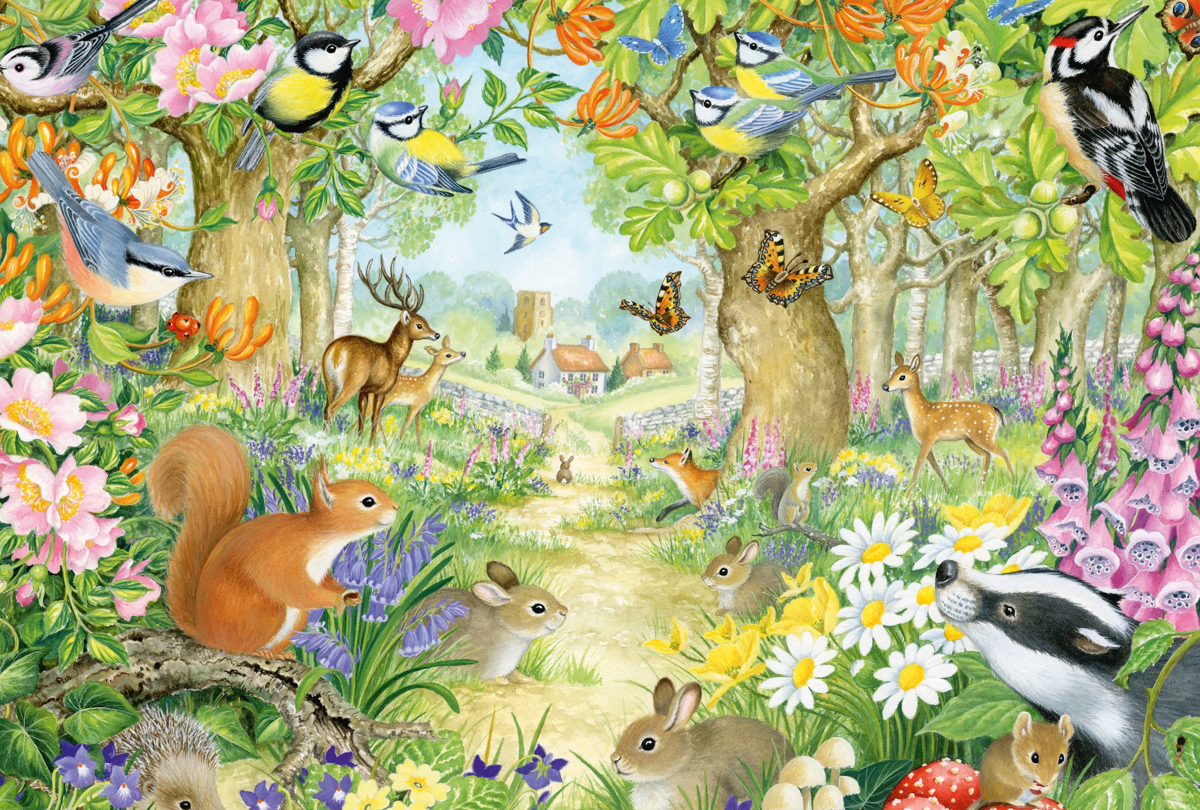 Schmidt Spiele Puzzle »Tiere im Wald«, (100 tlg.)