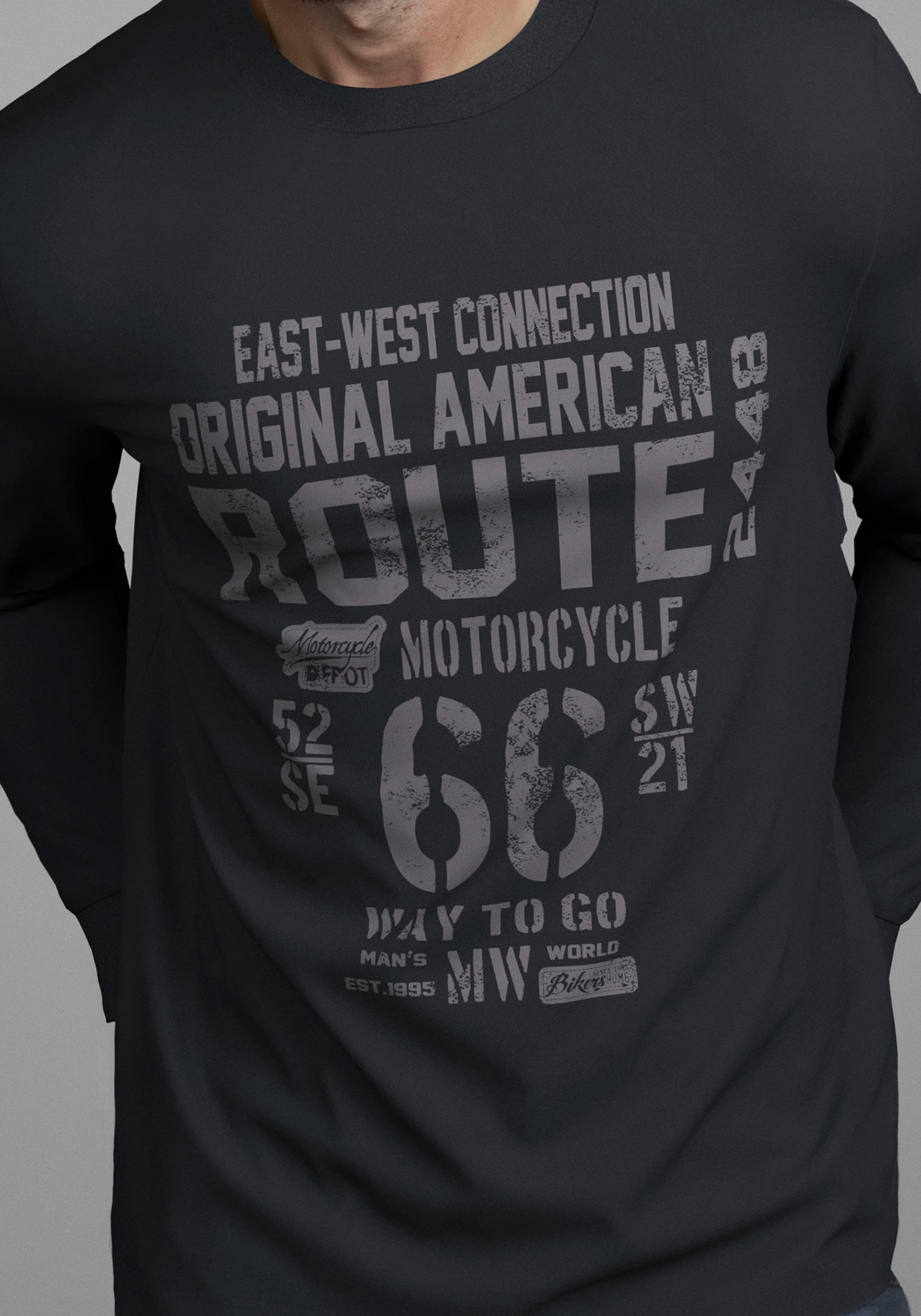 Man's World Rundhalsshirt »Neue Kollektion!« mit Bündchen