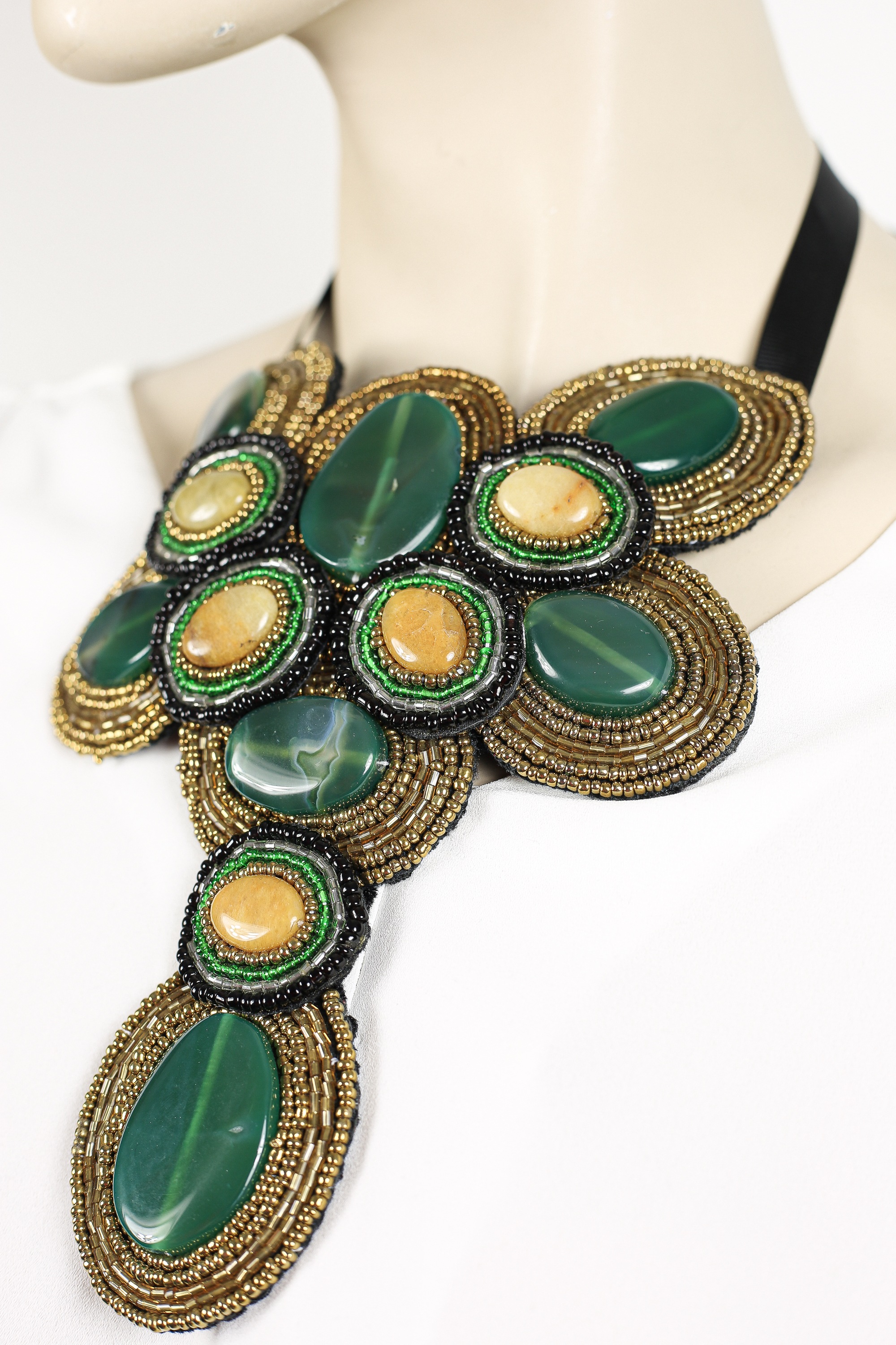 COLLEZIONE ALESSANDRO Statementkette »Raya«, opulente Statementkette mit großen Achaten