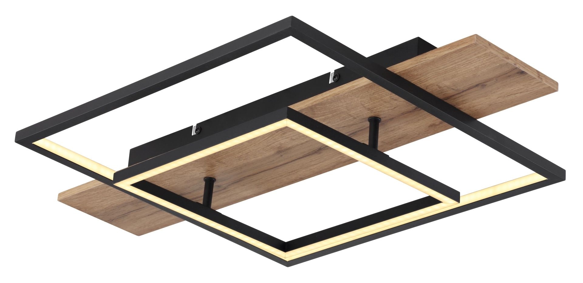 GLOBO LIGHTING LED Deckenleuchte »VANNI«, Leuchtmittel LED-Modul | LED fest integriert, Deckenlampe, unterschiedliche Quadrate, 3 Helligkeitsstufen