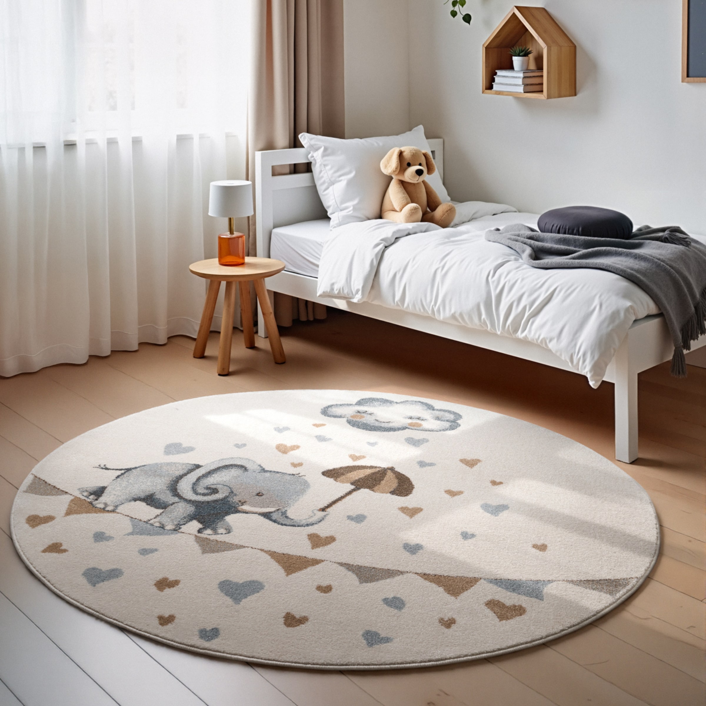 Villeroy & Boch Kinderteppich "Walk like an Elephant Rainy" rund 9 mm Höhe günstig online kaufen