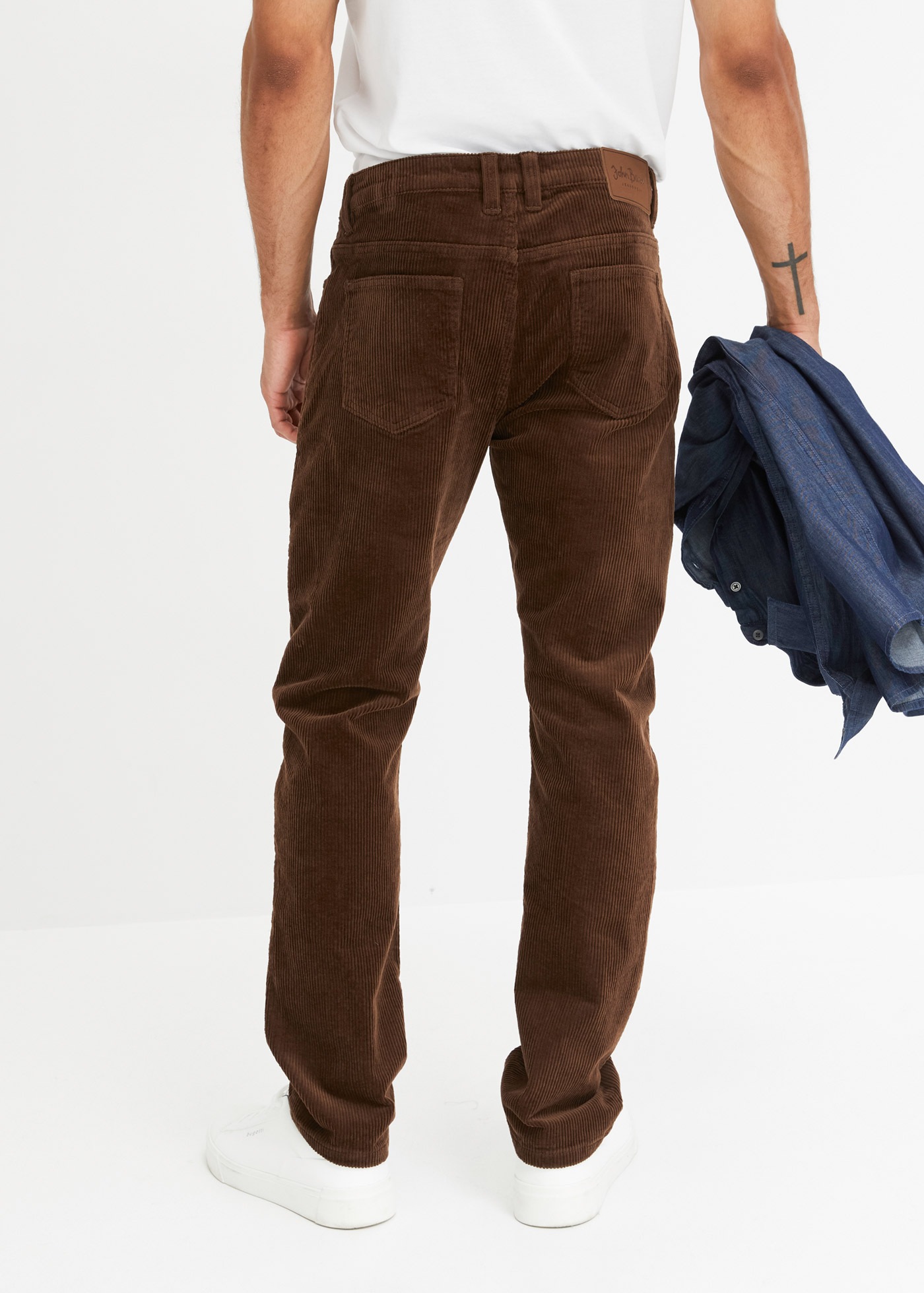 bonprix Cordhose "Regular Fit Stretch-Cordhose mit Komfortschnitt" aus Baum günstig online kaufen