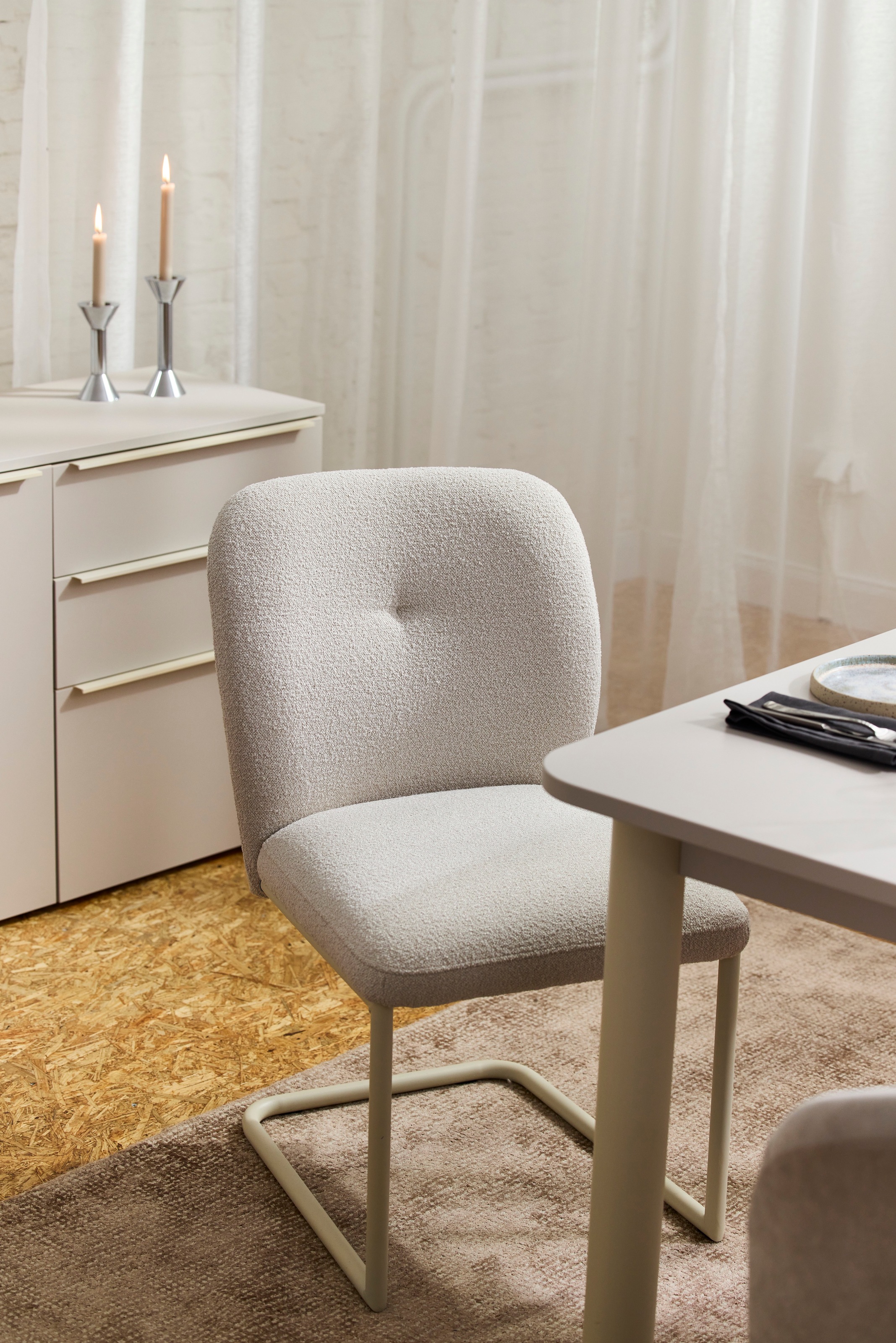 TOM TAILOR HOME Freischwinger "PEBBLE CHAIR", (Set), 2 St., Webstoff Bouclé günstig online kaufen