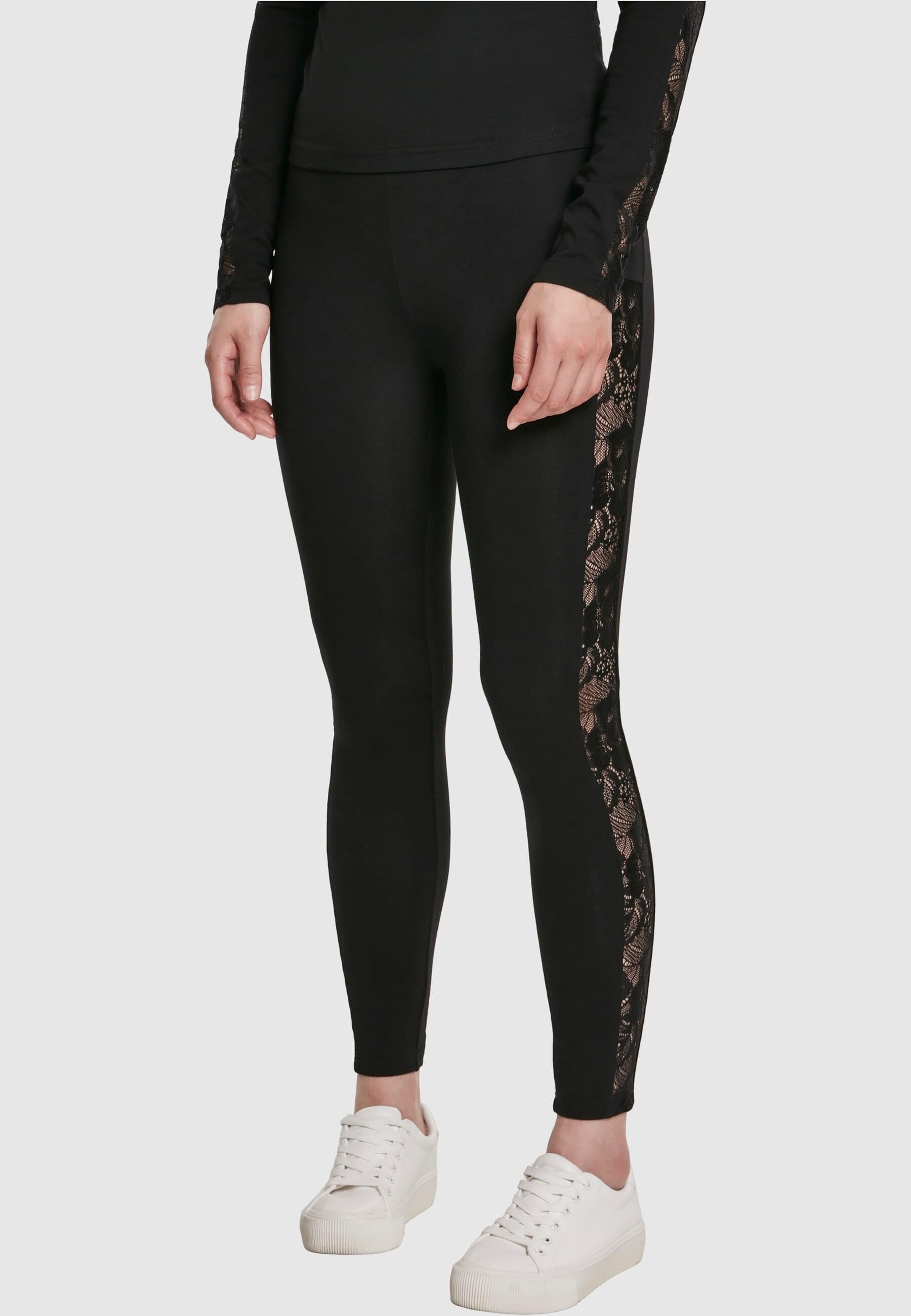 URBAN CLASSICS Leggings »Urban Classics Damen Ladies Lace Striped Leggings«, (1 tlg.)