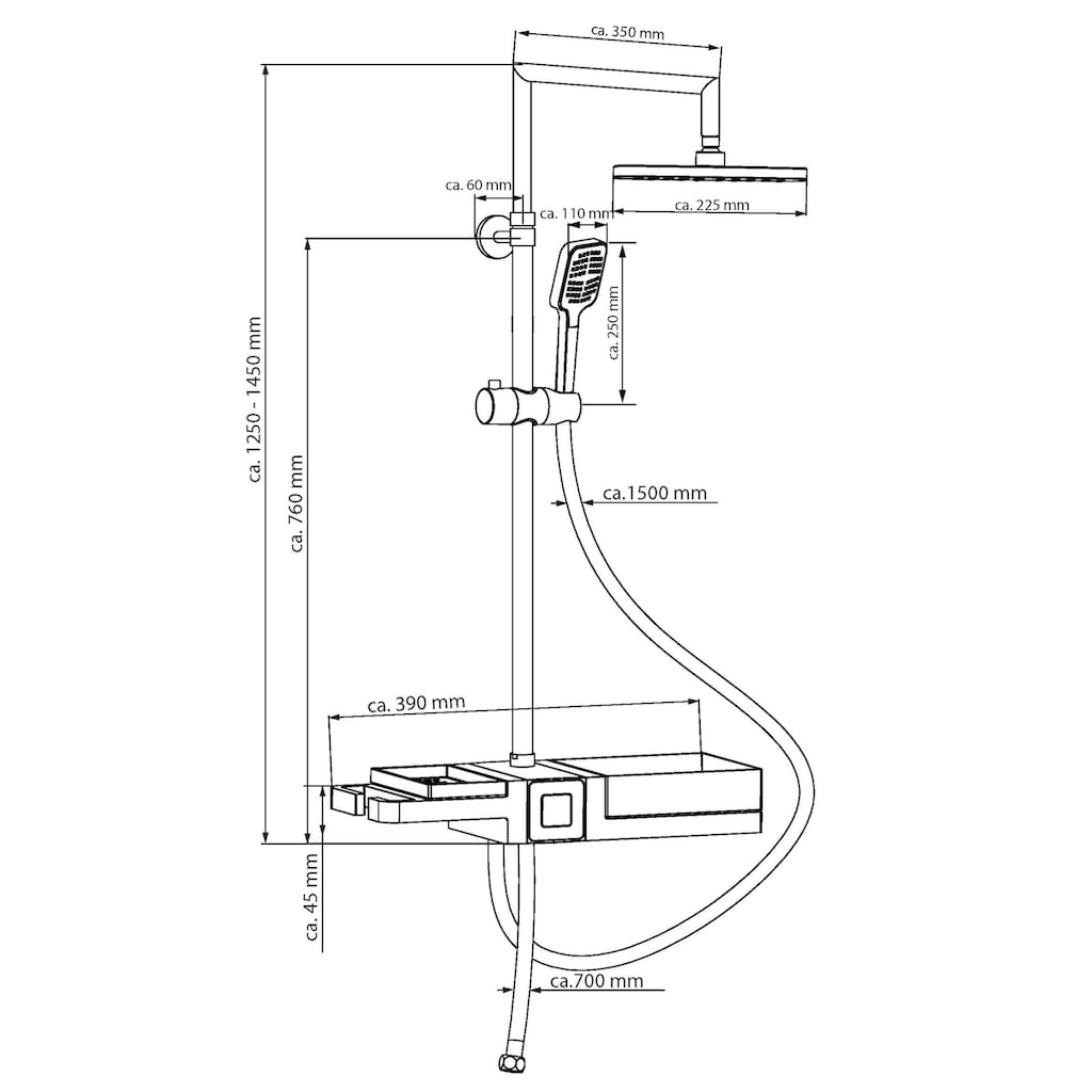 Schütte Duschsystem »BLUEPERL«