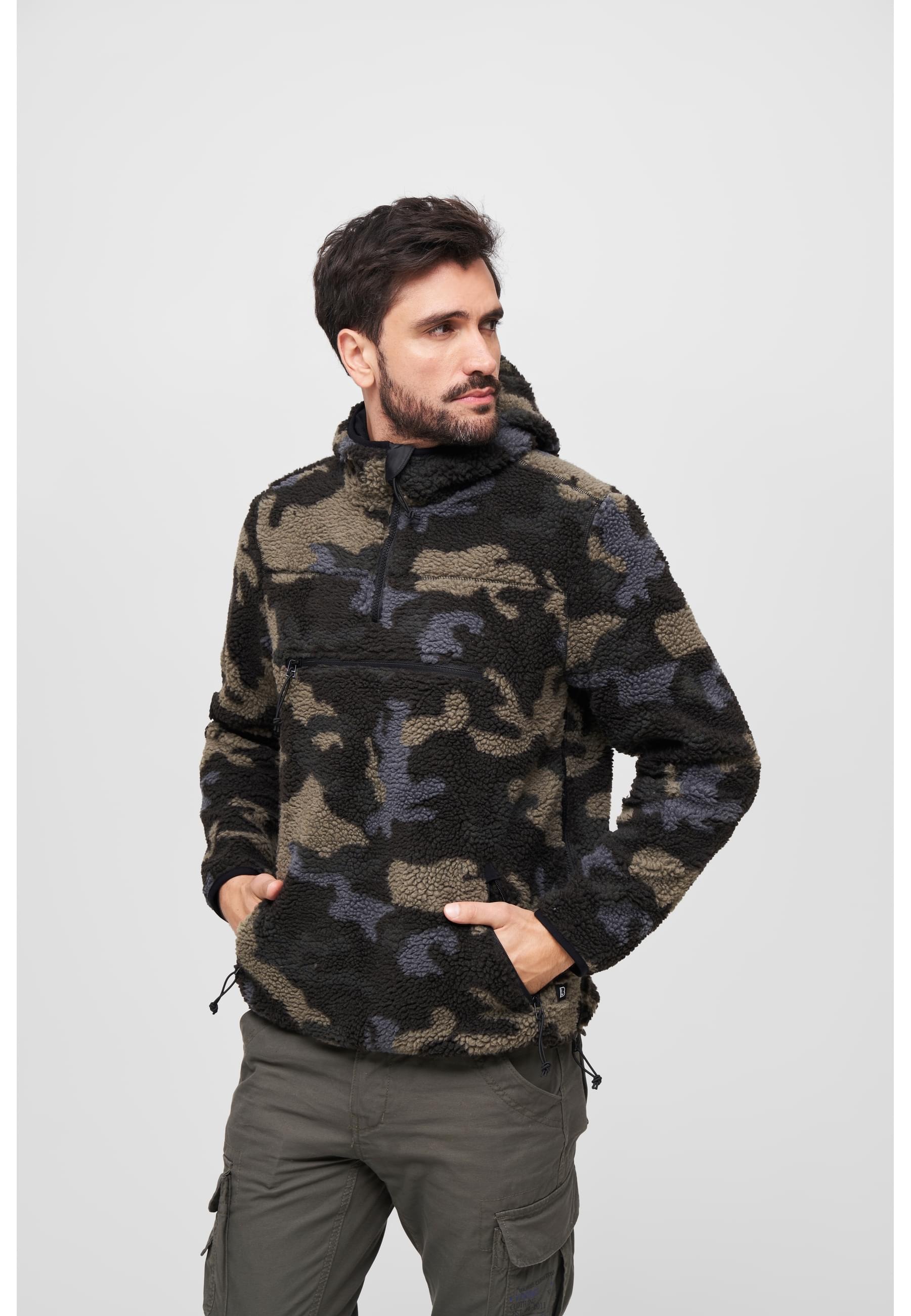 Brandit Anorak »Brandit Herren Teddyfleece Worker Pullover«, (1 St.), mit Kapuze