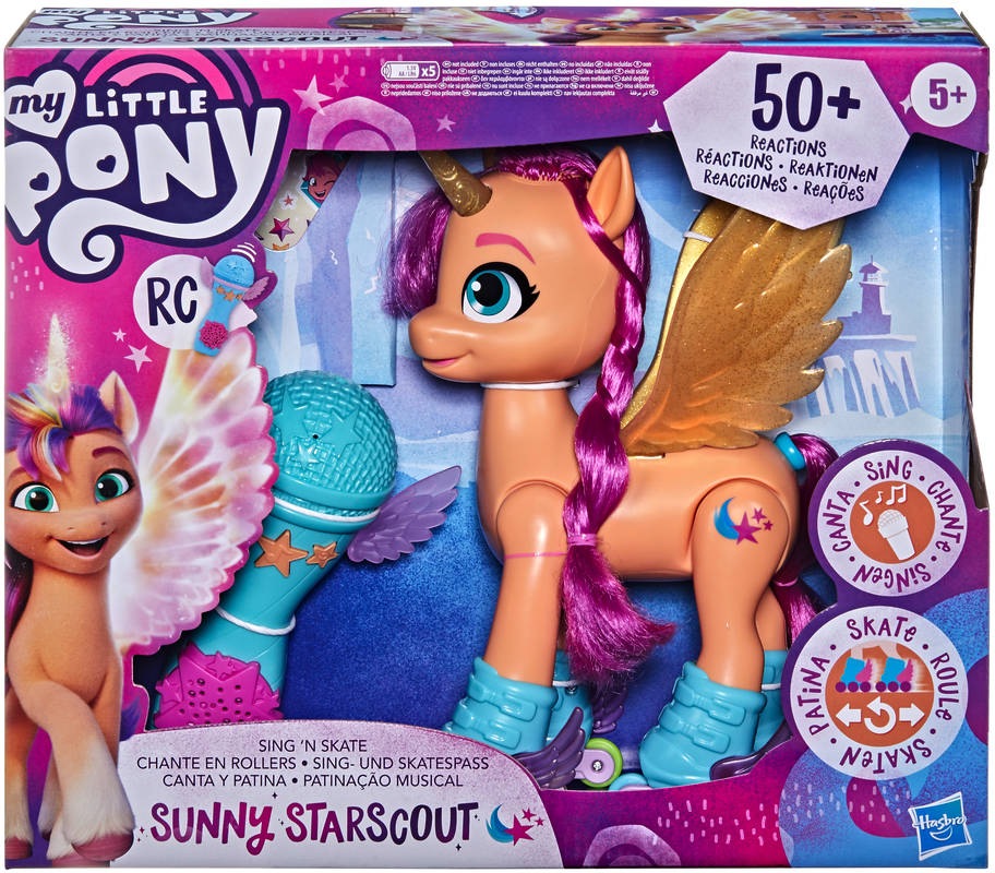 Hasbro Spielfigur »My Little Pony, A New Generation - Sing- und Skatespaß Sunny Starscout«, mit Sound, leuchtendem Horn und bewegl. Flügeln