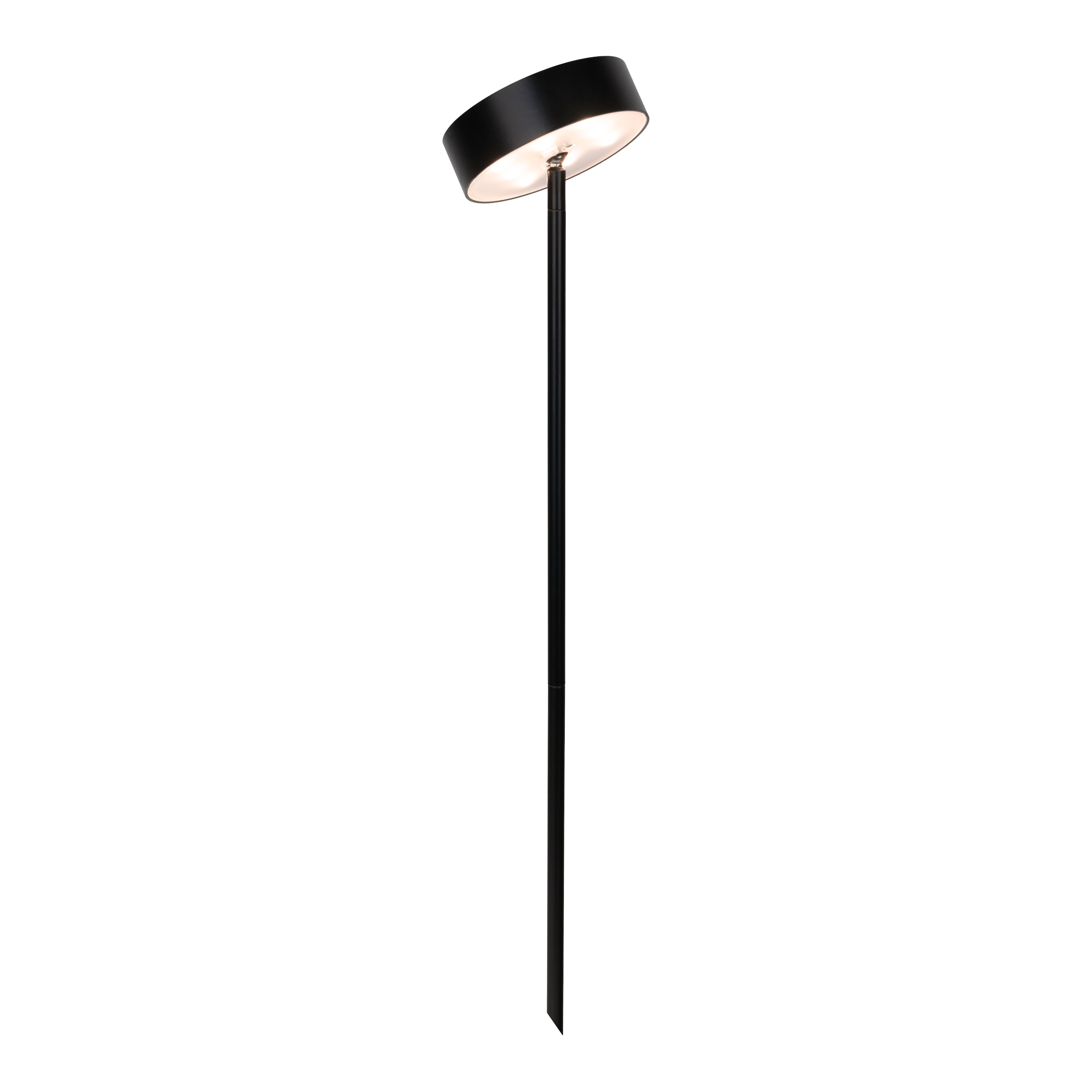 näve LED Solarleuchte »Laupheim« LED-Modul 1 Stk. warmweiß - kaltweiß LED Dekoerdspieß H: 56cm, schwarz, CCT, Schiebeschalter, Schirm rund