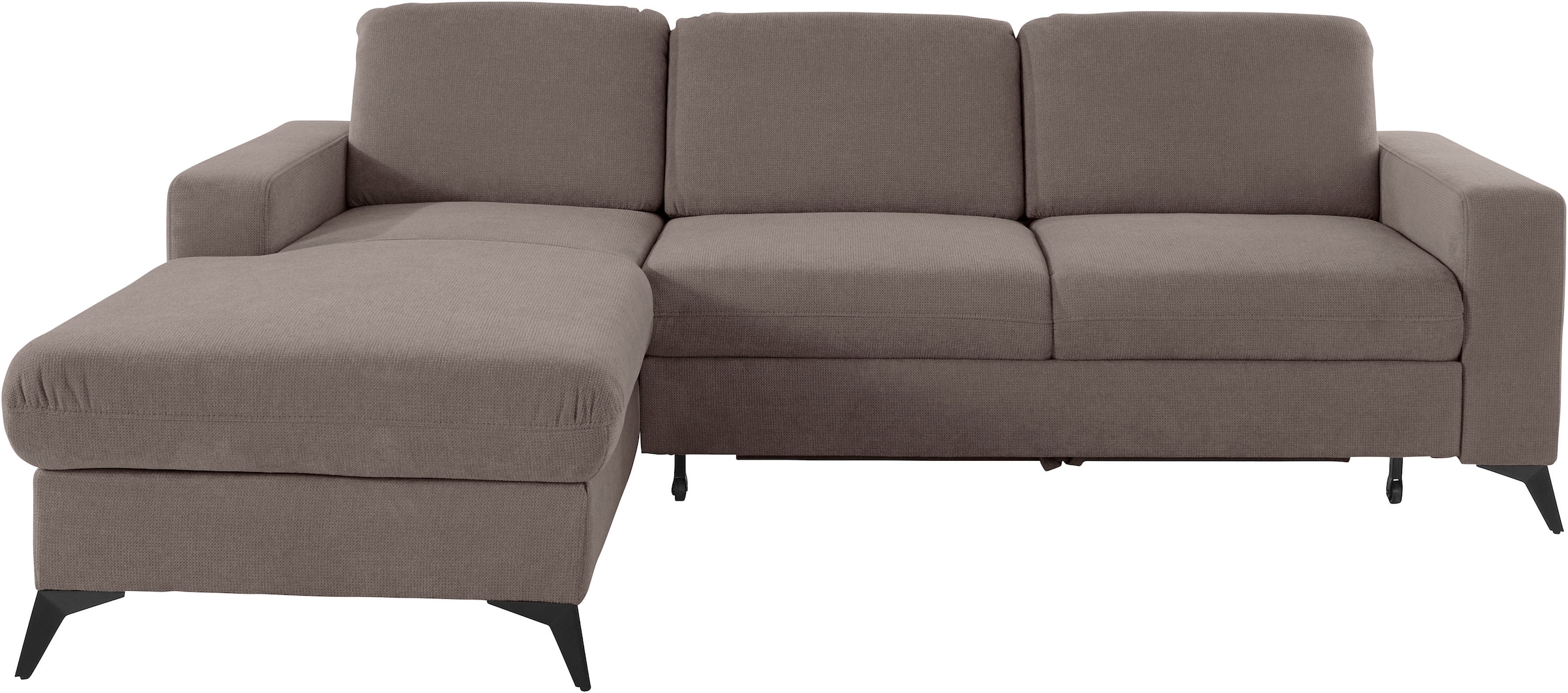 Places of Style Ecksofa »Lolland L-Form«, Wahlweise mit Bettfunktion und Bettkasten, Federkern