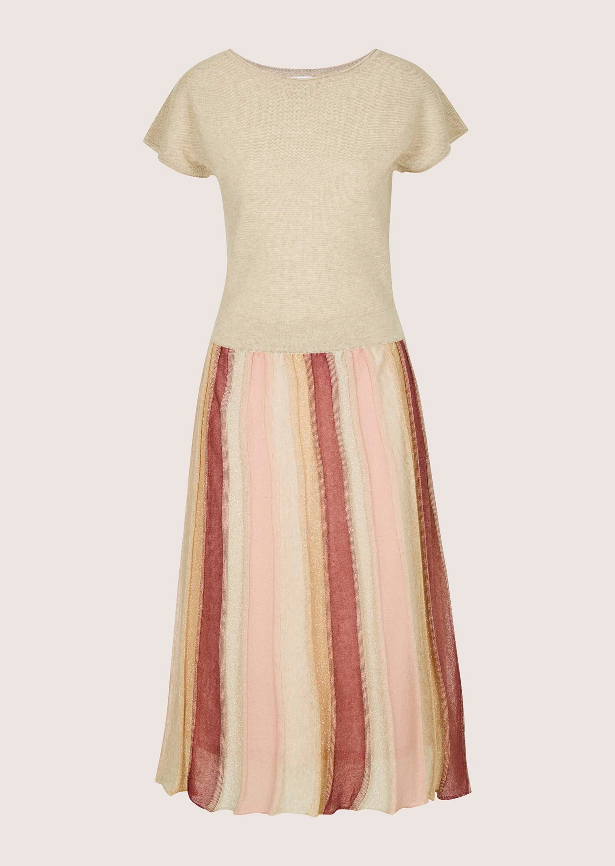 MADELEINE Strickkleid "Strickkleid Midi-Kleid mit kurzem Arm, schwingender günstig online kaufen