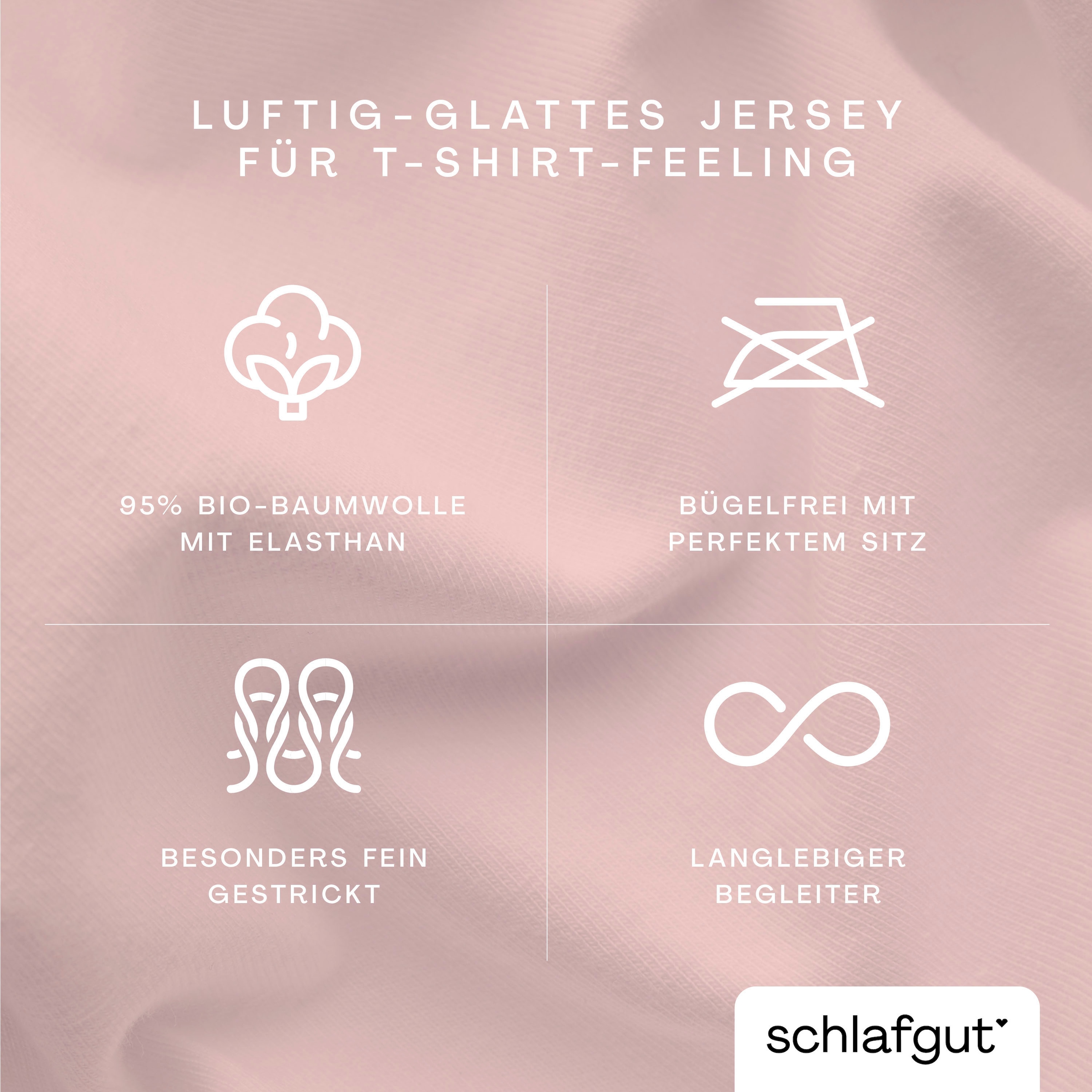 Schlafgut Bettbezug »Knitted Jersey uni, aus Bio-Baumwolle mit Elasthan, Reißverschluss«, (1 St.), bügelfrei, Mix & Match Bettwäsche: passender Kissenbezug erhältlich
