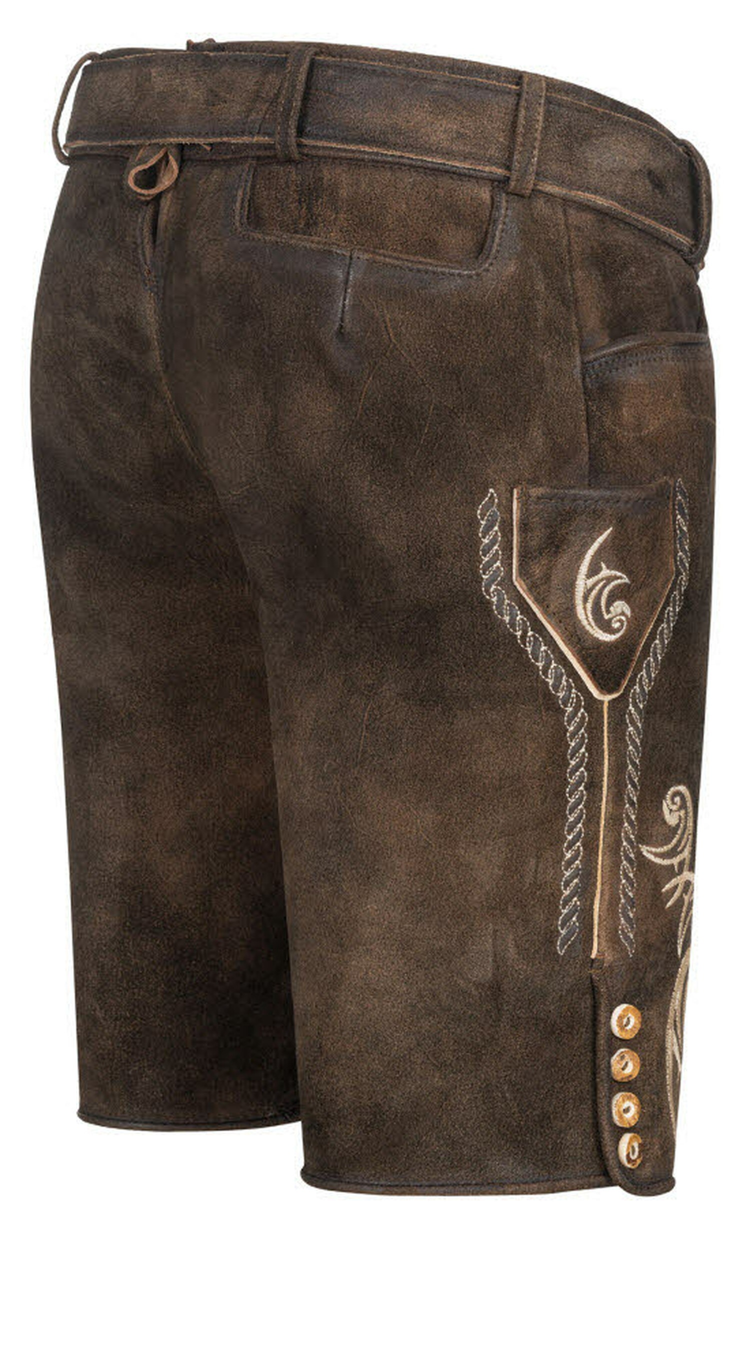 Nübler Trachtenlederhose "Lederhosen kurz Latz Hudson" günstig online kaufen