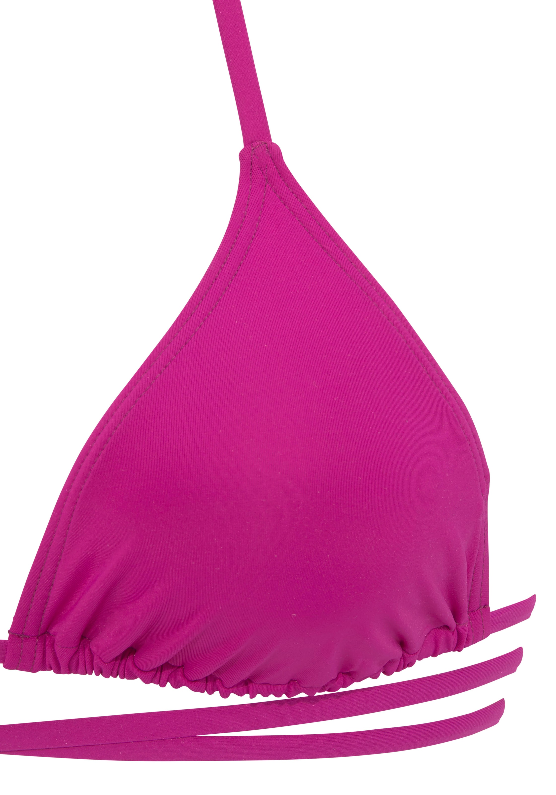 Bruno Banani Triangel-Bikini, unifarben mit langem Bindeband
