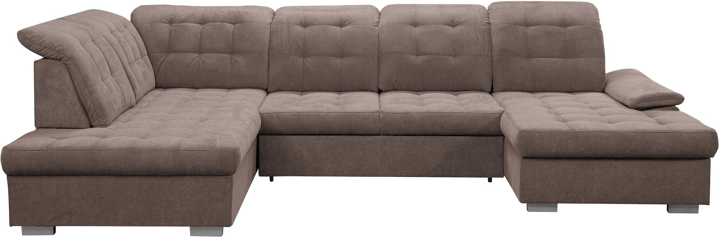 WERK2 Wohnlandschaft »Kordula-New U-Form«, Sofa in U-Form mit Schlaffunktion & Bettkasten, Schlafcouch