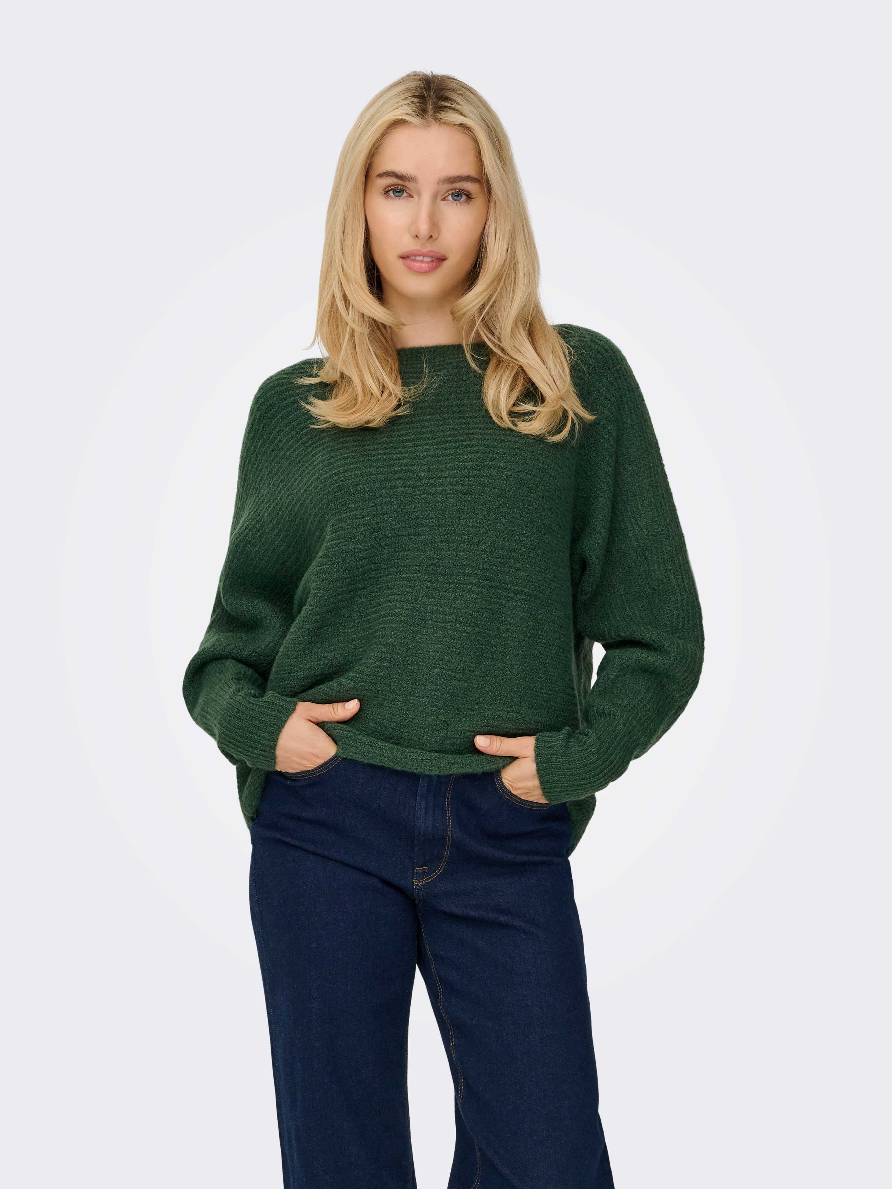ONLY Strickpullover "ONLDANIELLA L/S PULLOVER KNT NOOS" Materialmix, regular fit