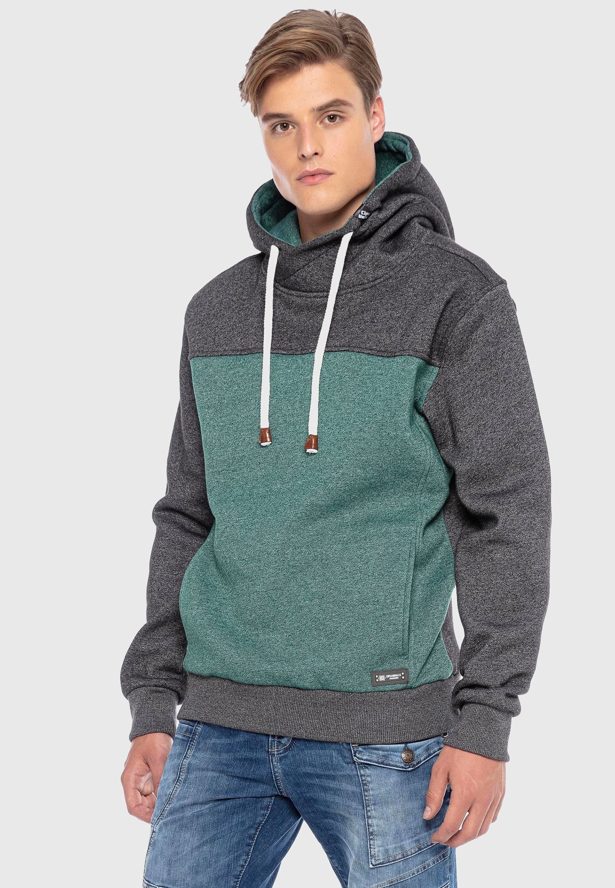 Cipo & Baxx Kapuzenpullover »Sweatshirts«, (1 tlg.), im Kontrast-Look