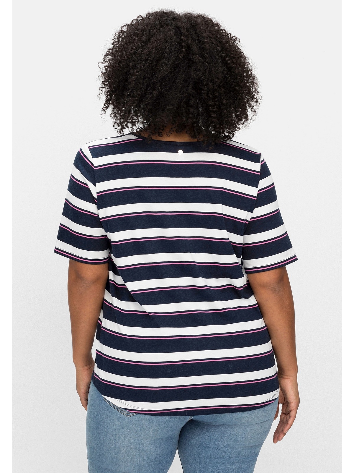 Black Friday Sheego T-Shirt »Große Größen«, mit V-Cut am Ausschnitt | BAUR | V-Shirts