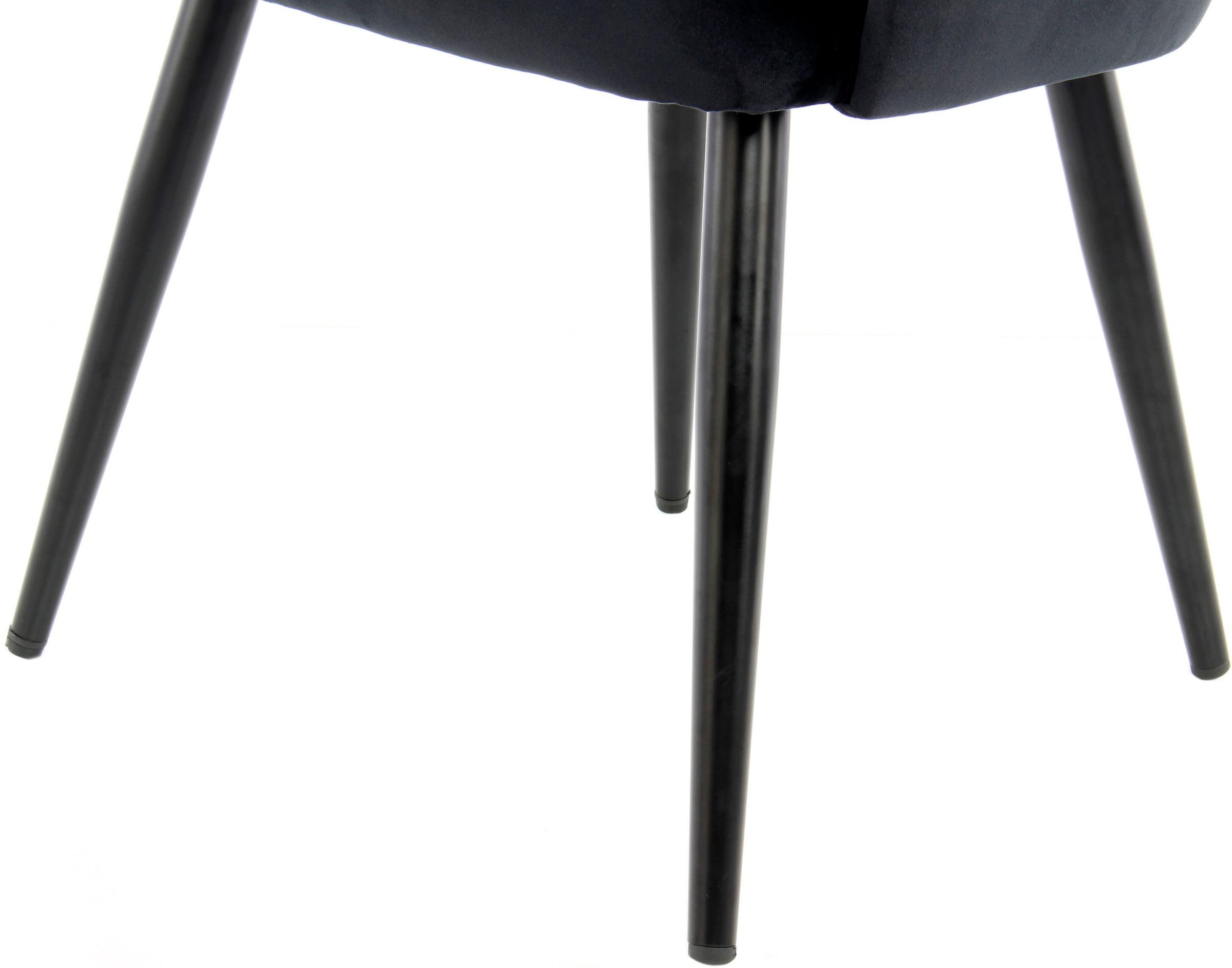 Kayoom Stuhl »Joris 110 2er-Set, einfarbiges Design,mit Retro-Charakter«, (Set), 2 St., mit Armlehne, bequem, Halbmond-Öffnung in der Rückenlehne