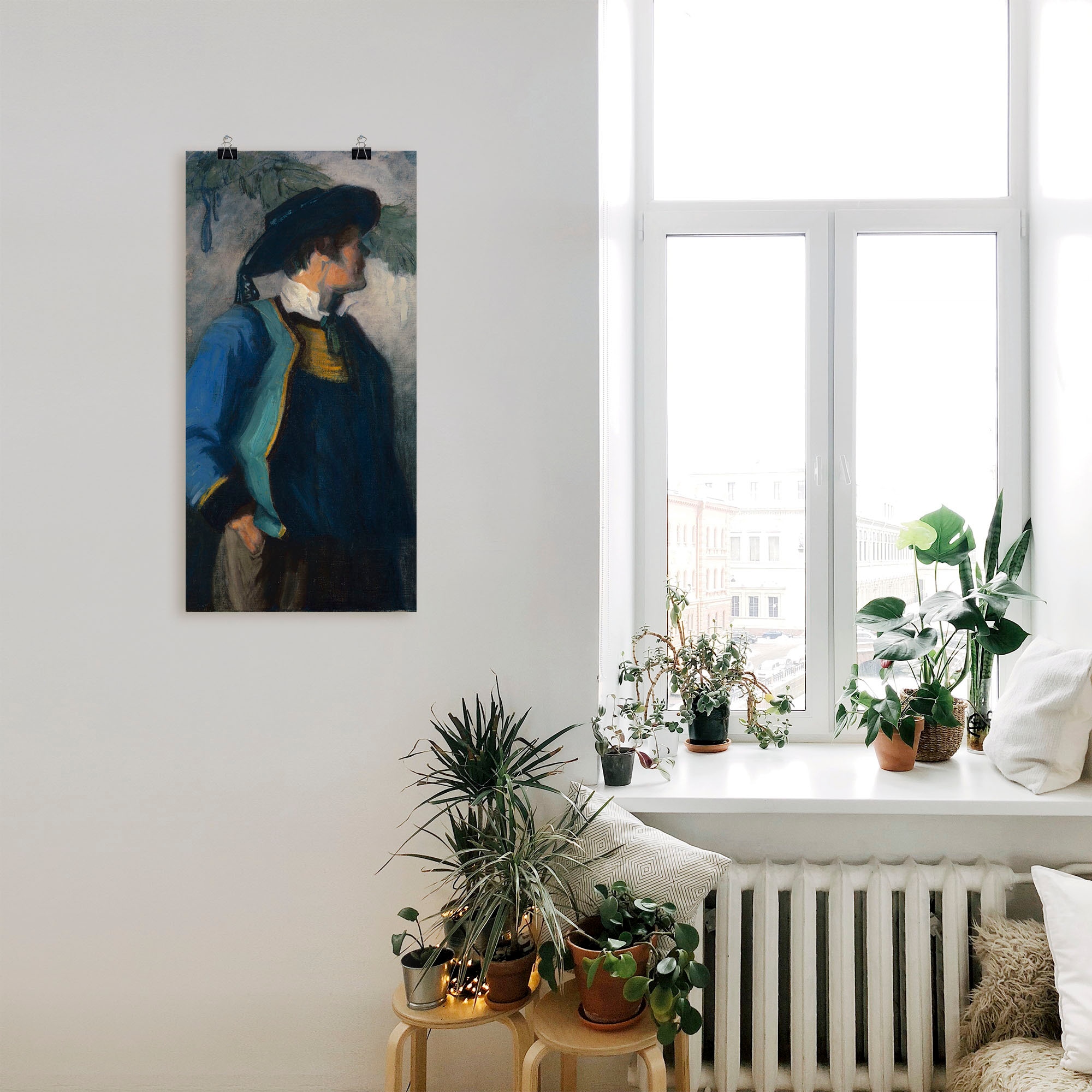 Artland Wandbild »Selbstportrait in bretonischer Tracht Ca«, Mann, (1 St.), als Leinwandbild, Wandaufkleber oder Poster in versch. Größen