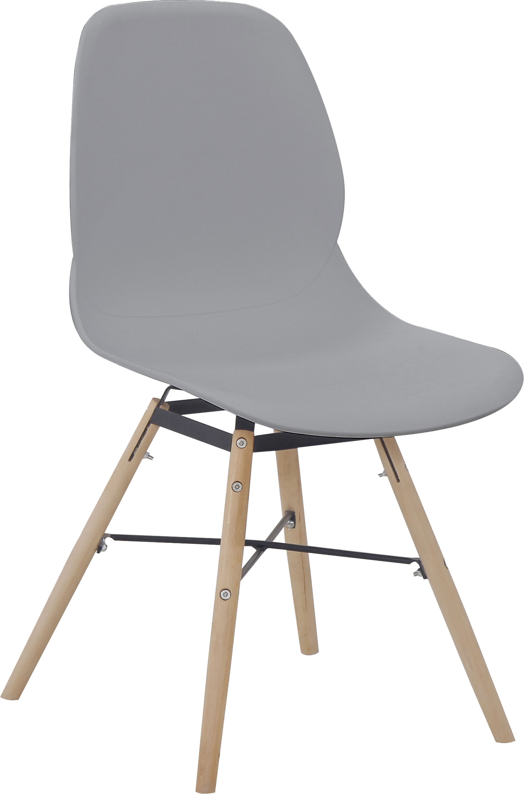 Kayoom 4-Fußstuhl »Stuhl Amy 110 2er-Set, praktisches Set, bequemer Kunststoffstuhl«, (Set), 2 St., pflegeleicht, abwaschbar, in einem Stück spritzgegossene Sitzfläche
