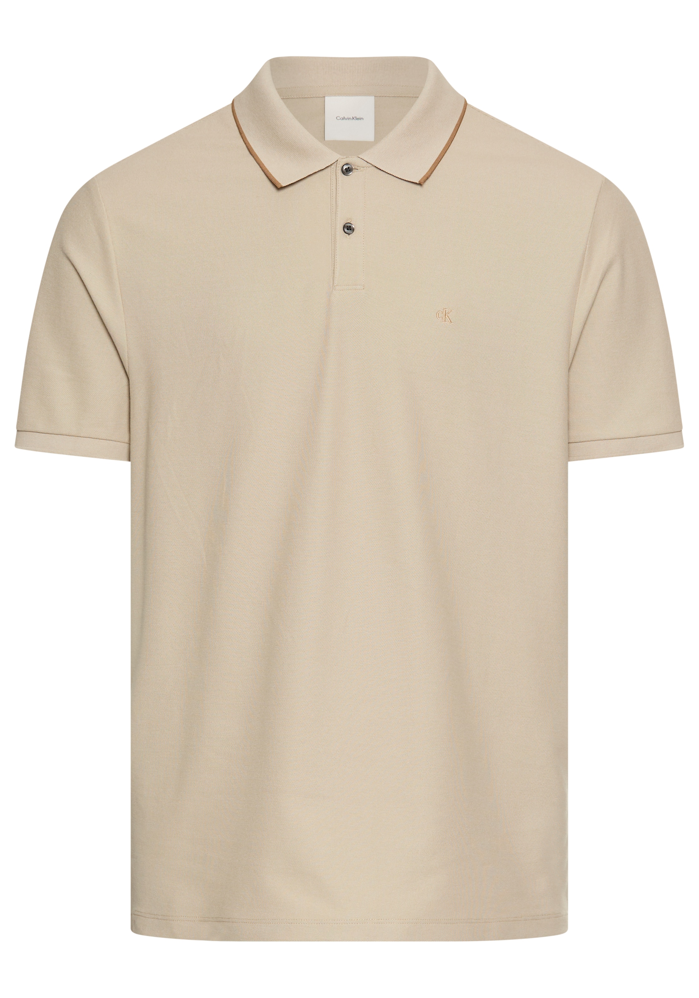 Calvin Klein Poloshirt "SS RFND PQ TPPD CLSS", Mit Rundhalsausschnitt günstig online kaufen