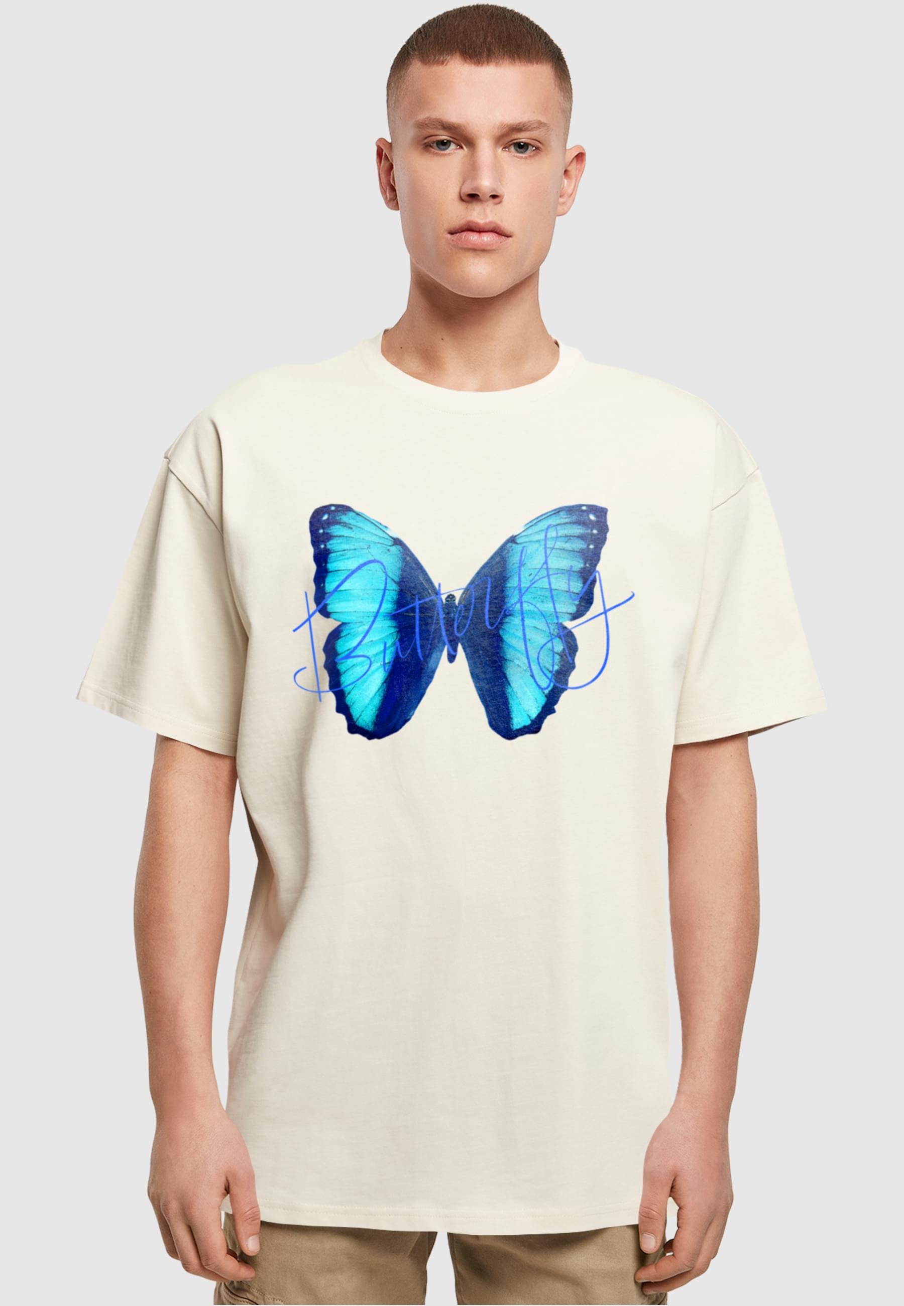 Merchcode T-Shirt »Merchcode Herren Butterfly Blue Heavy Oversized Tee«, (1 tlg.)