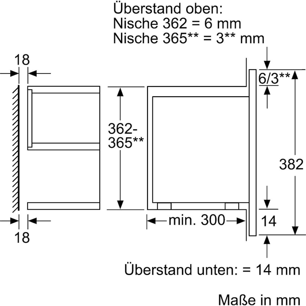 SIEMENS Einbau-Mikrowelle »BF634LG«, Mikrowelle, 900 W