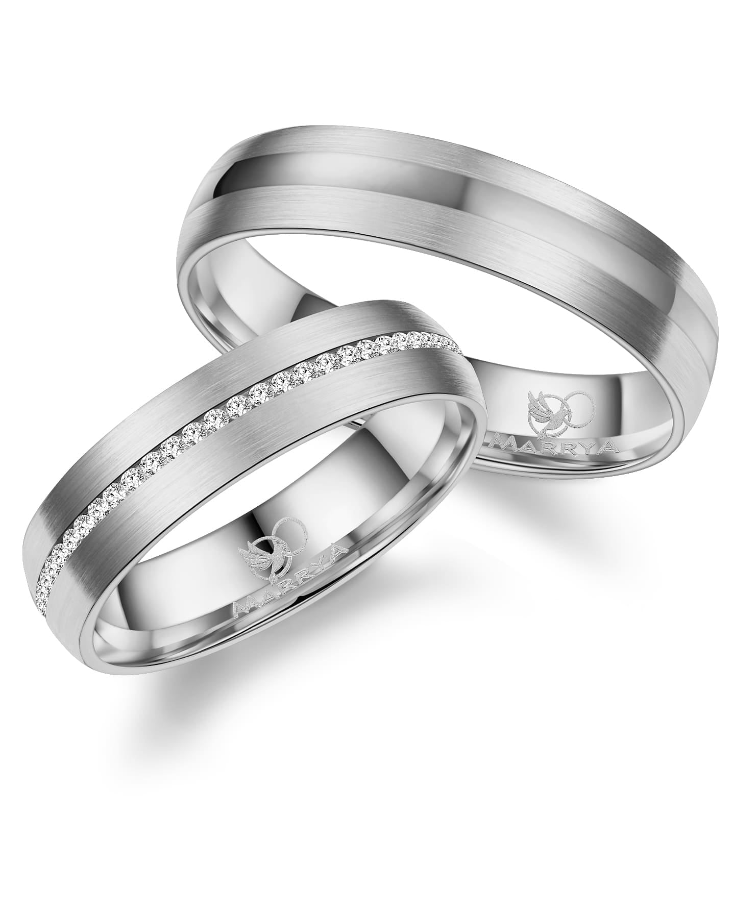 Marrya Partnerring »Edelstahl Ringe Trauringe Eheringe Partnerringe«