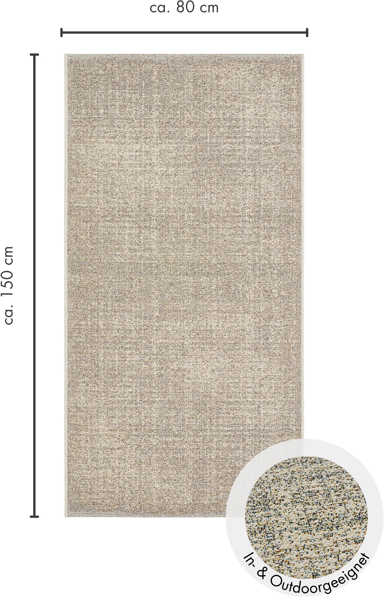 LUXOR living Teppich »Patio«, rechteckig, 3 mm Höhe, In- und Outdoor geeignet; Balkon; Terrasse; Kurzflor; Wohnzimmer