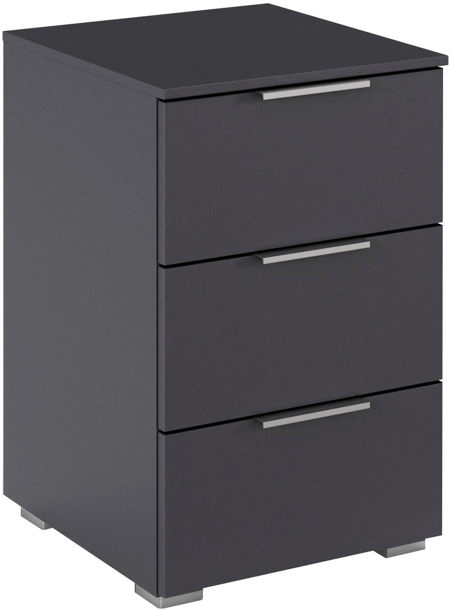 OTTO home "Nachttisch Nachtkonsole AGORDO in Dekor- oder Hochglanzfront" in zwei Griff-Farben, Breite 40 cm, mit 3 geräumigen Schubladen für viel Stauraum MADE IN GERMANY