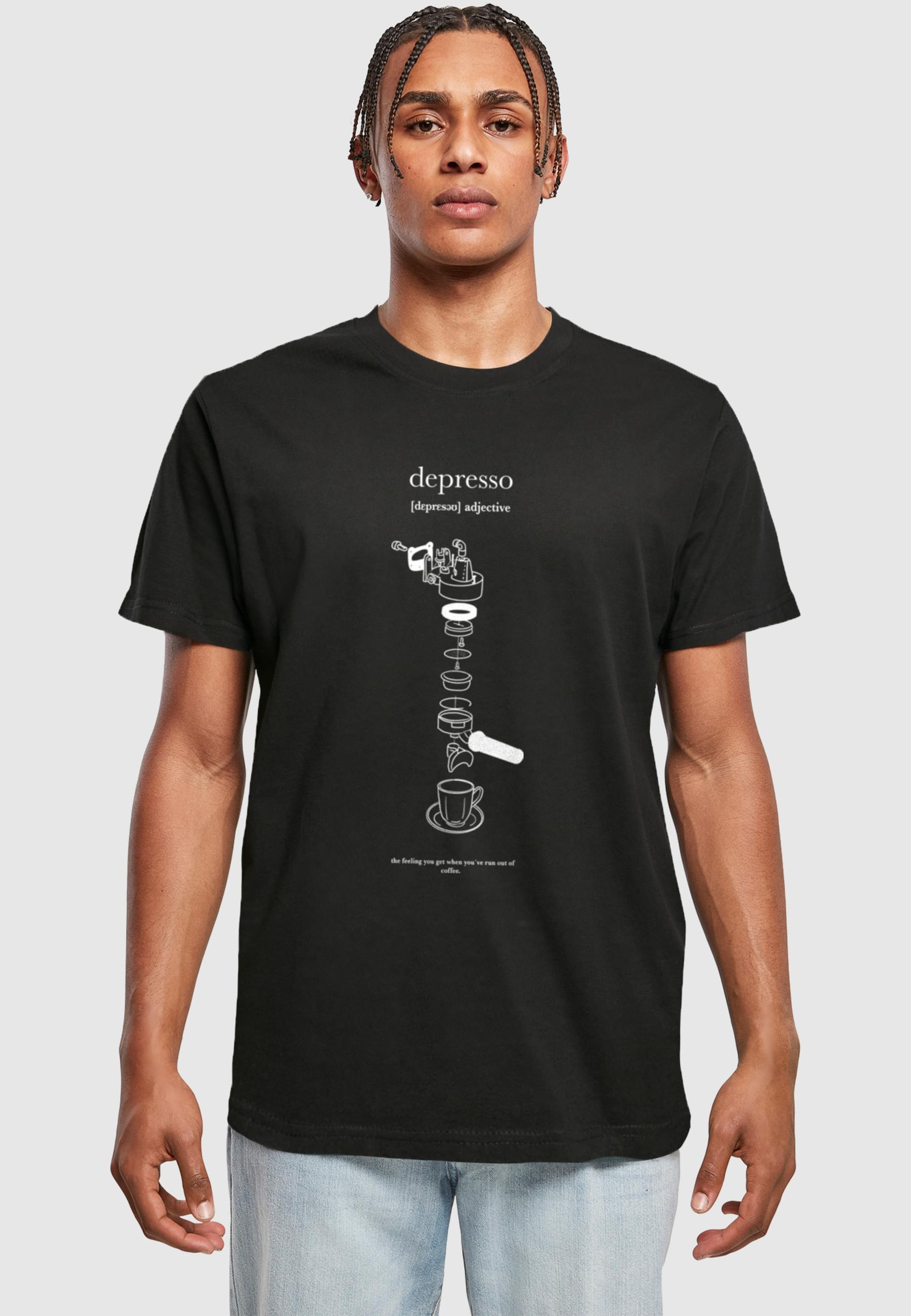 Thumbnail - MisterTee T-Shirt "MisterTee Depresso T-Shirt Round Neck", (1 tlg.)