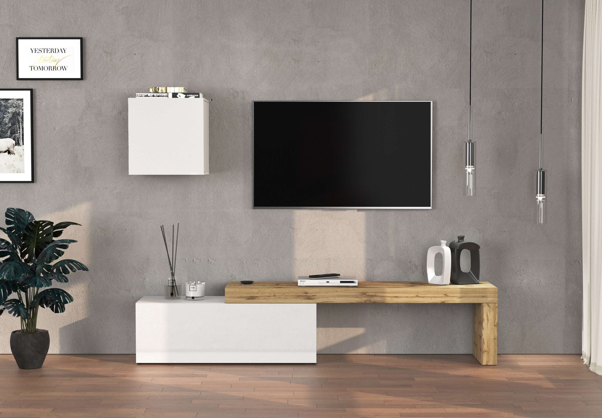 OTTO home TV-Wand »Chronos TV-Set, Wohnwand – Elemente frei platzierbar, Made in Italy« Set, 2-er set, 2 Stk. tlg.