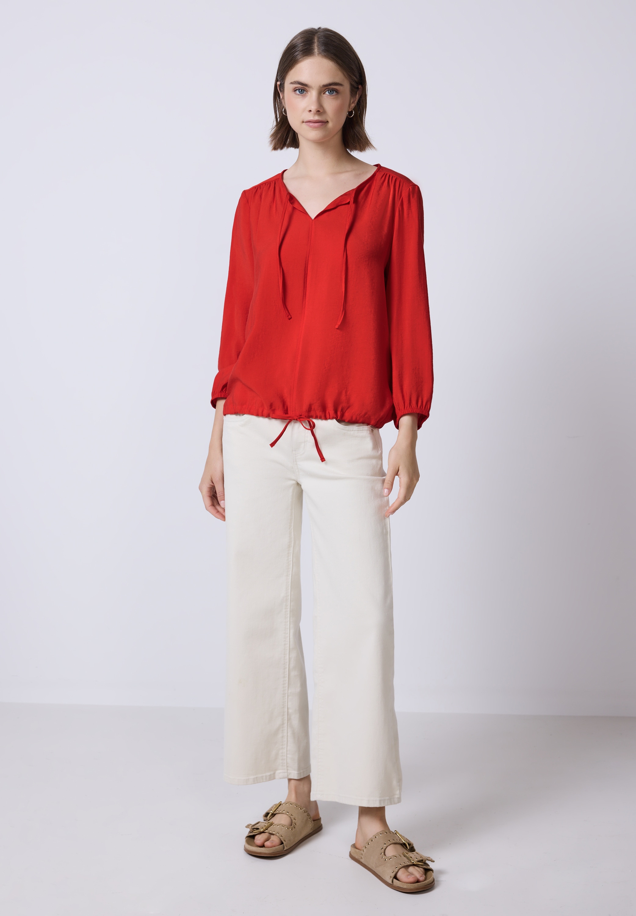 STREET ONE STUDIO Shirtbluse, mit Tunnelzug am Saum