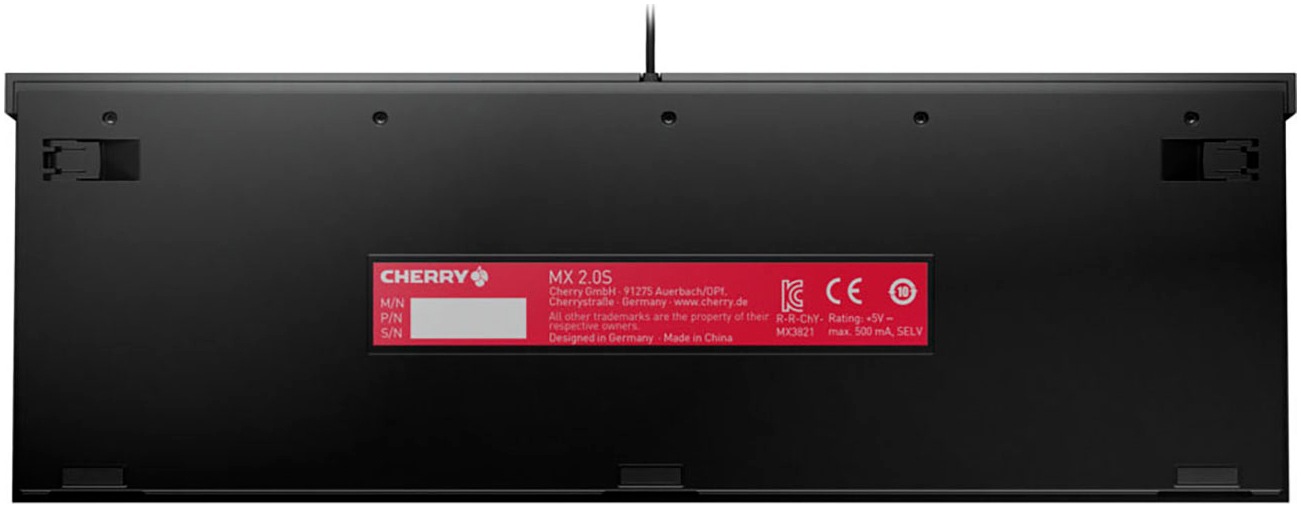 Cherry Gaming-Tastatur »MX 2.0S«, (Fn-Tasten-Gaming-Modus-Lautstärkeregler-Multimedia-Tasten-USB-Anschluss-Windows-Sperrtaste-Ziffernblock-Anpassbare Höhe)
