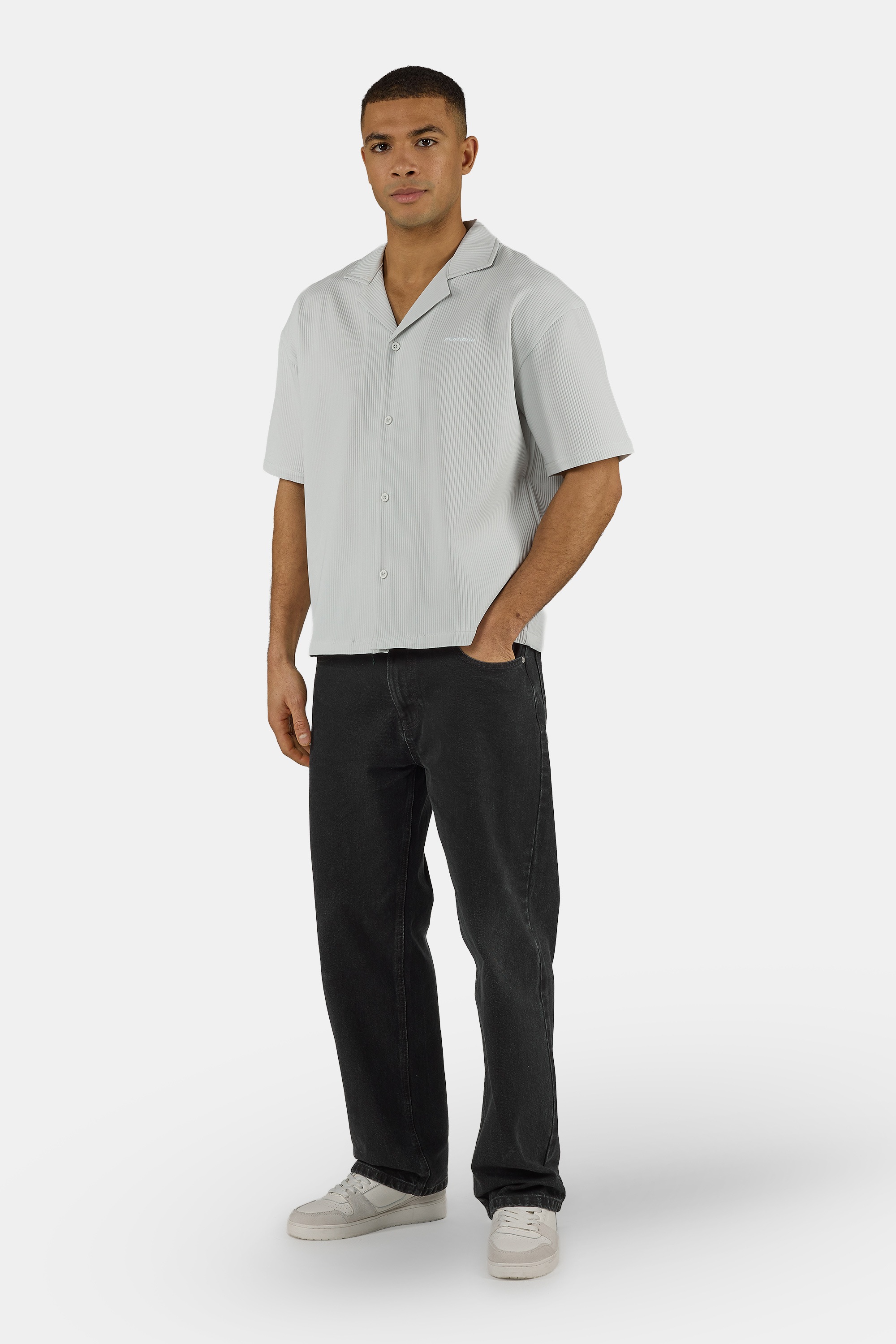 PEGADOR Kurzarmhemd »TROY PLISSEE SUMMER SHIRT« Baumwollmischung, regular fit